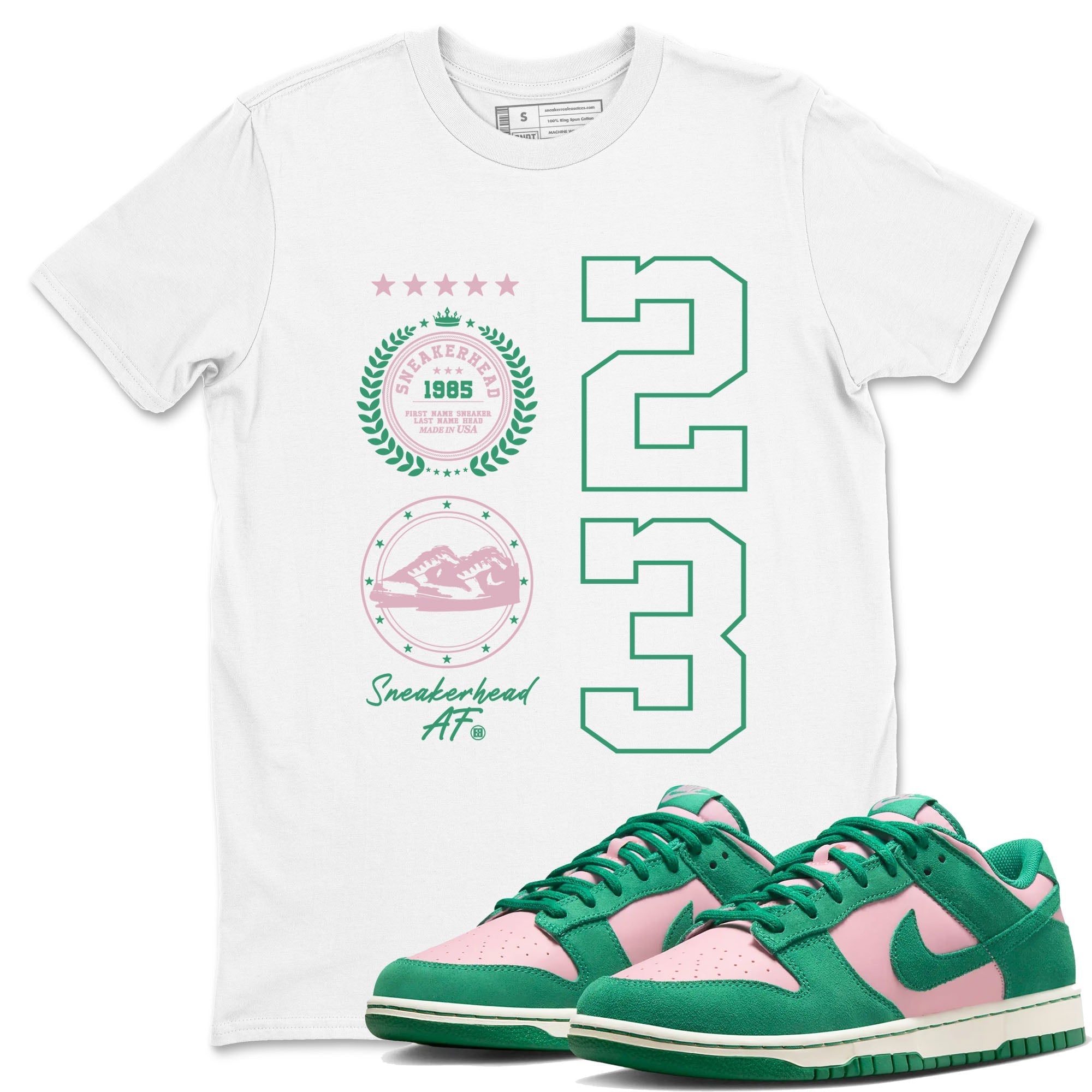 snkmatch Emblem snkmatch Tees - Dunk Medium Soft Pink Malachite