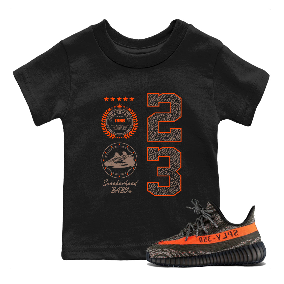 snkmatch Emblem snkmatch Tees Kids - Yeezy 350 Carbon Beluga