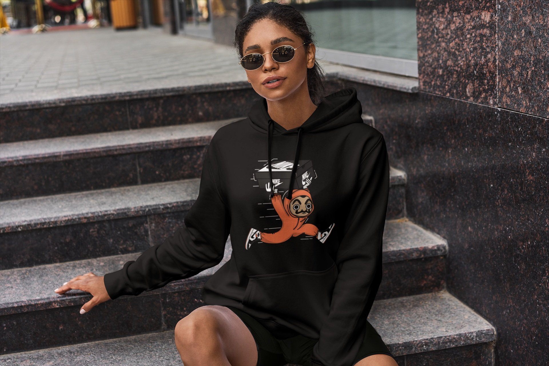 snkmatch Heist Unisex Tops - Air Jordan 1 Electro Orange