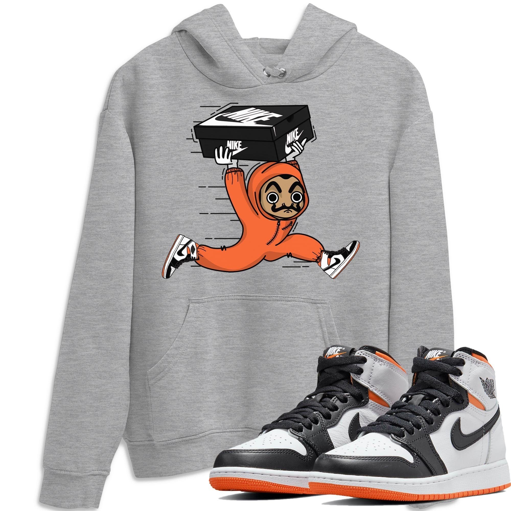 snkmatch Heist Unisex Tops - Air Jordan 1 Electro Orange