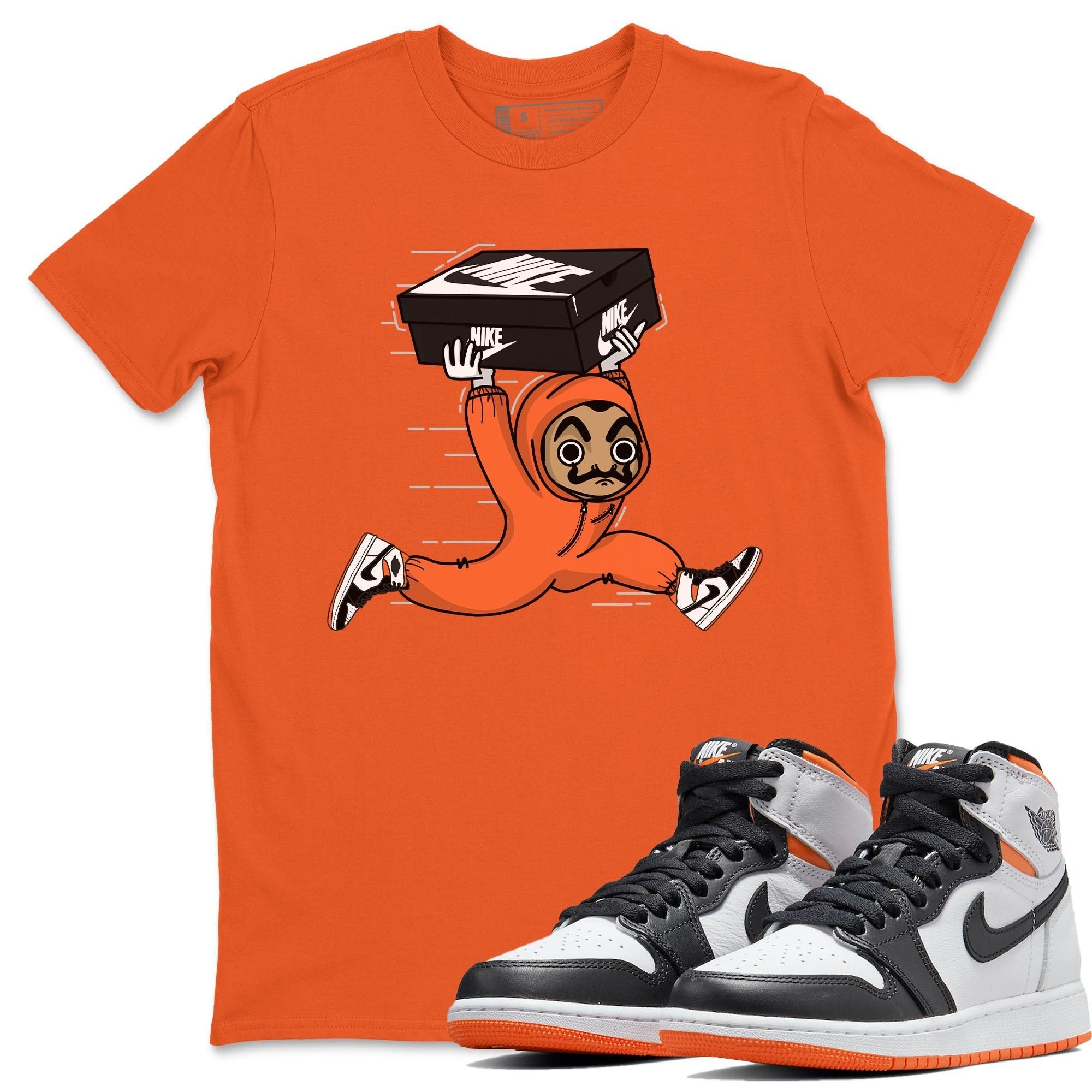 snkmatch Heist Unisex Tops - Air Jordan 1 Electro Orange