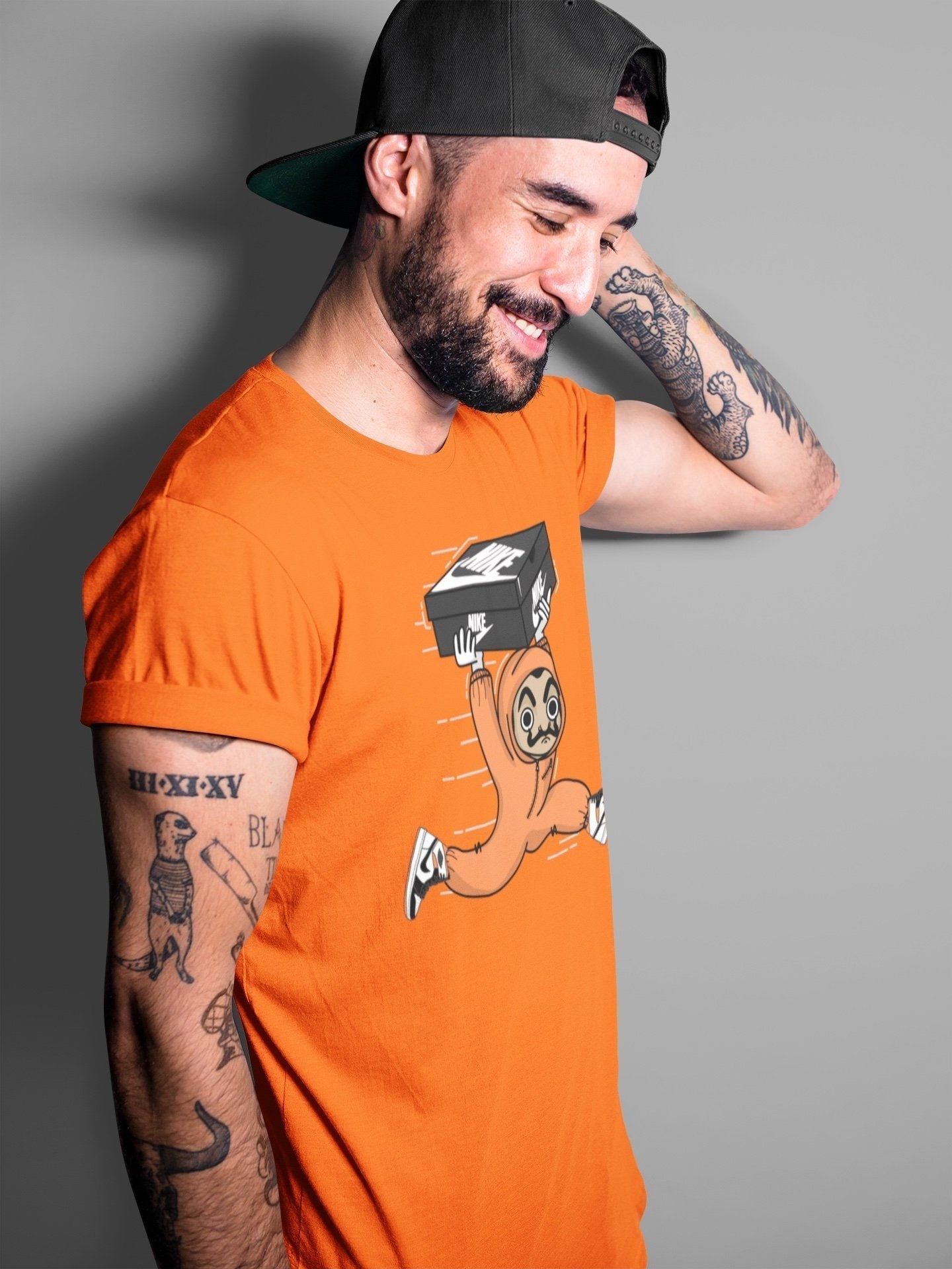 snkmatch Heist Unisex Tops - Air Jordan 1 Electro Orange