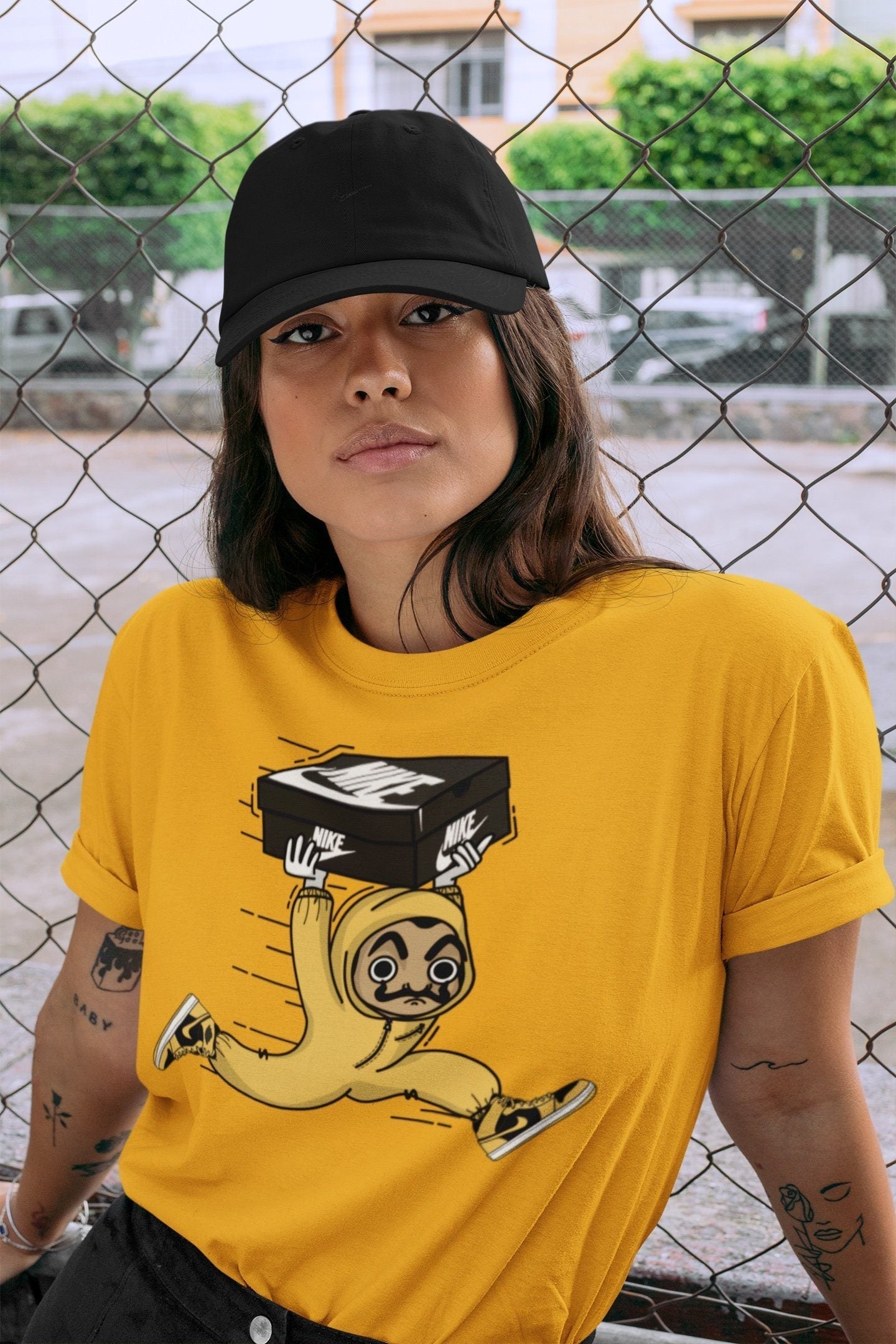 snkmatch Heist Unisex Tops - Air Jordan 1 Pollen