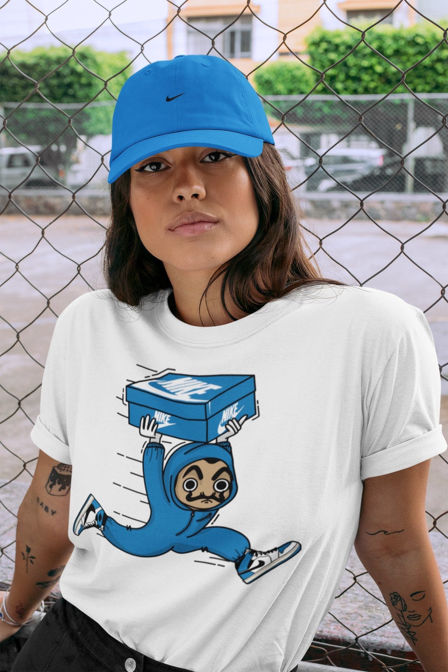 snkmatch Heist Unisex Tops - Air Jordan 1 Travis Scott Fragment