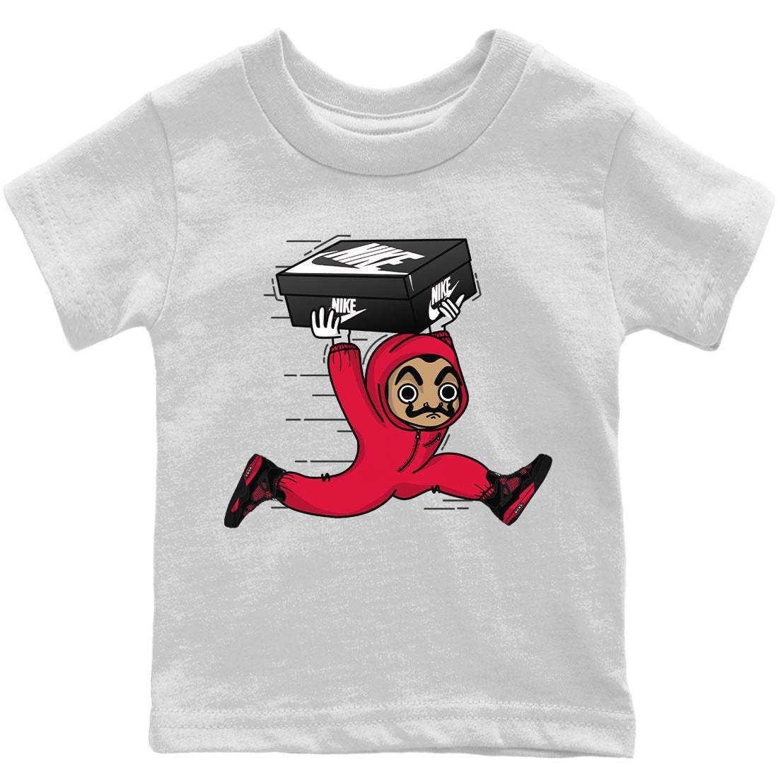 snkmatch Heist Kids Tops - Air Jordan 4 Red Thunder