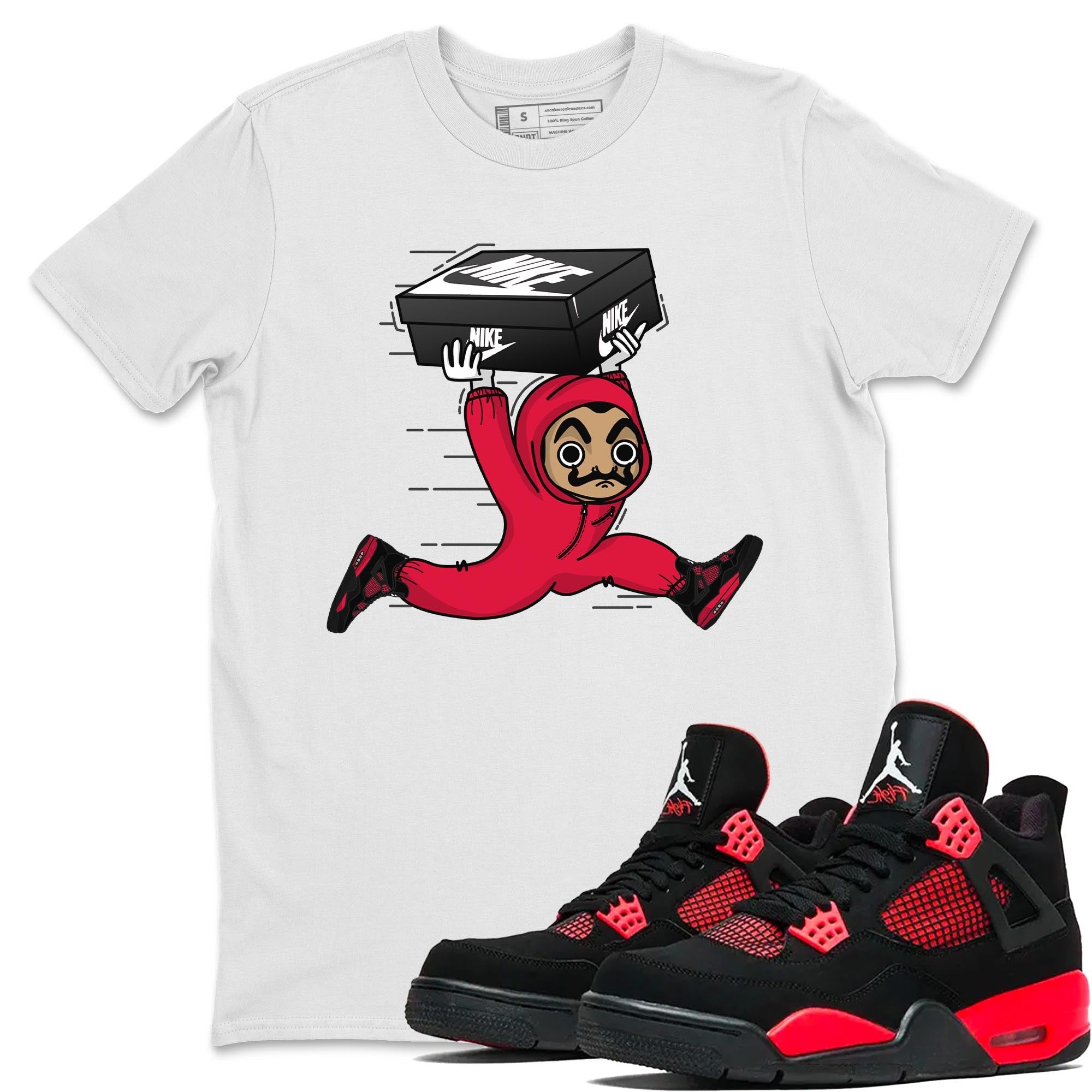 snkmatch Heist Unisex Tops - Air Jordan 4 Red Thunder