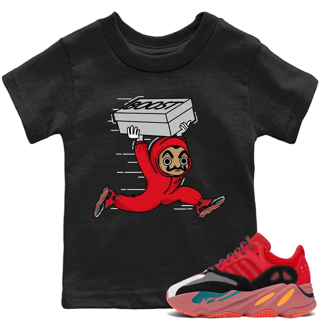 snkmatch Heist Kids Tops - Yeezy 700 Hi-Res Red