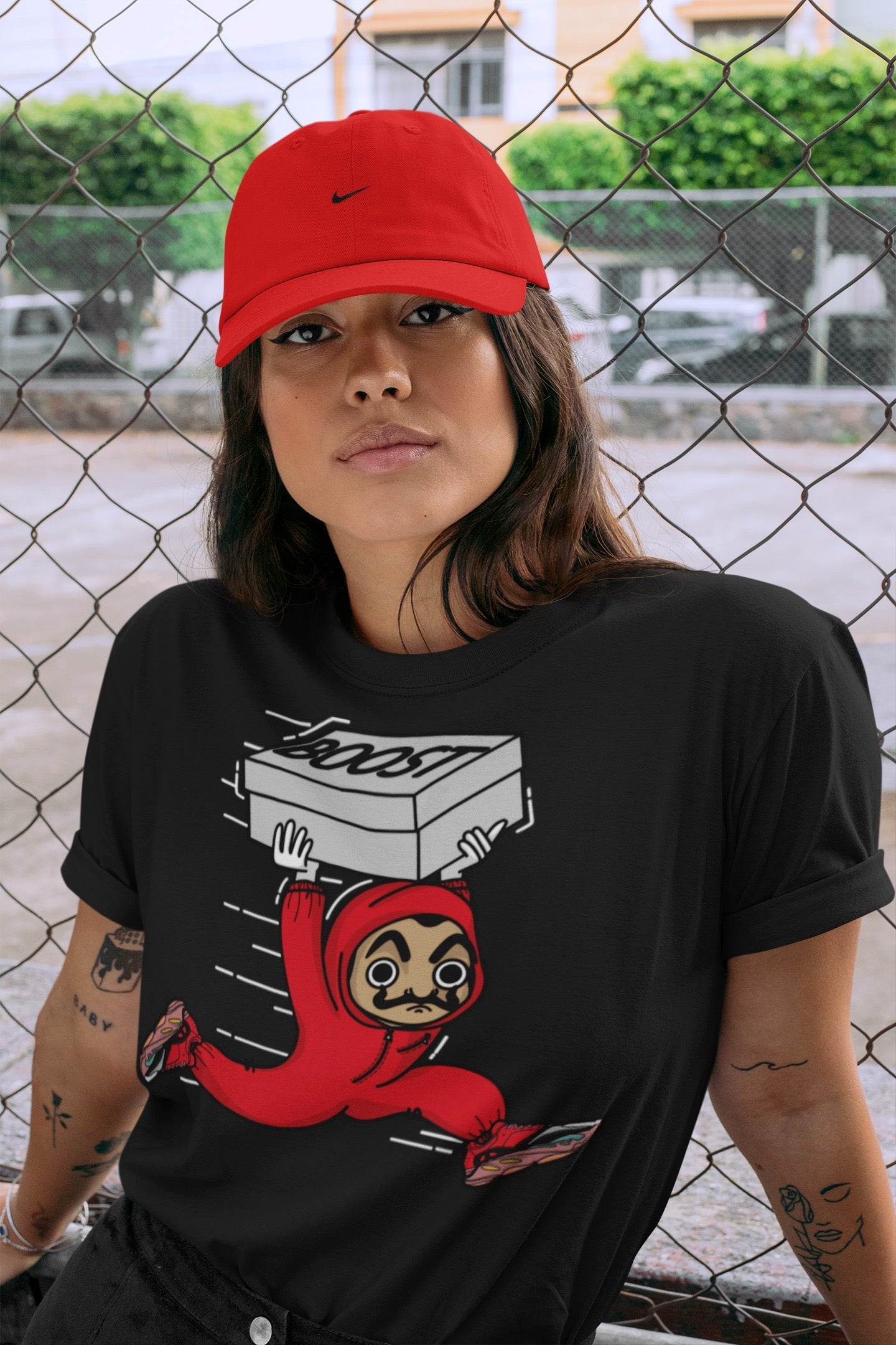 snkmatch Heist Unisex Tops - Yeezy 700 Hi-Res Red