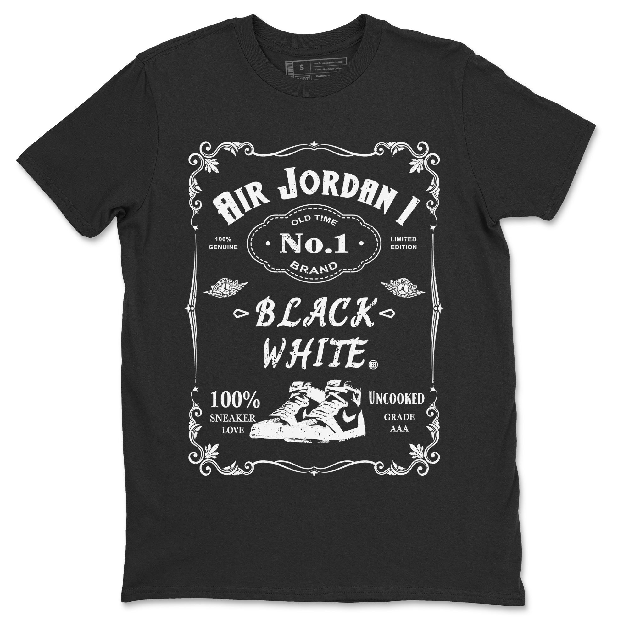 snkmatch Label Unisex Tops - Air Jordan 1 Black White