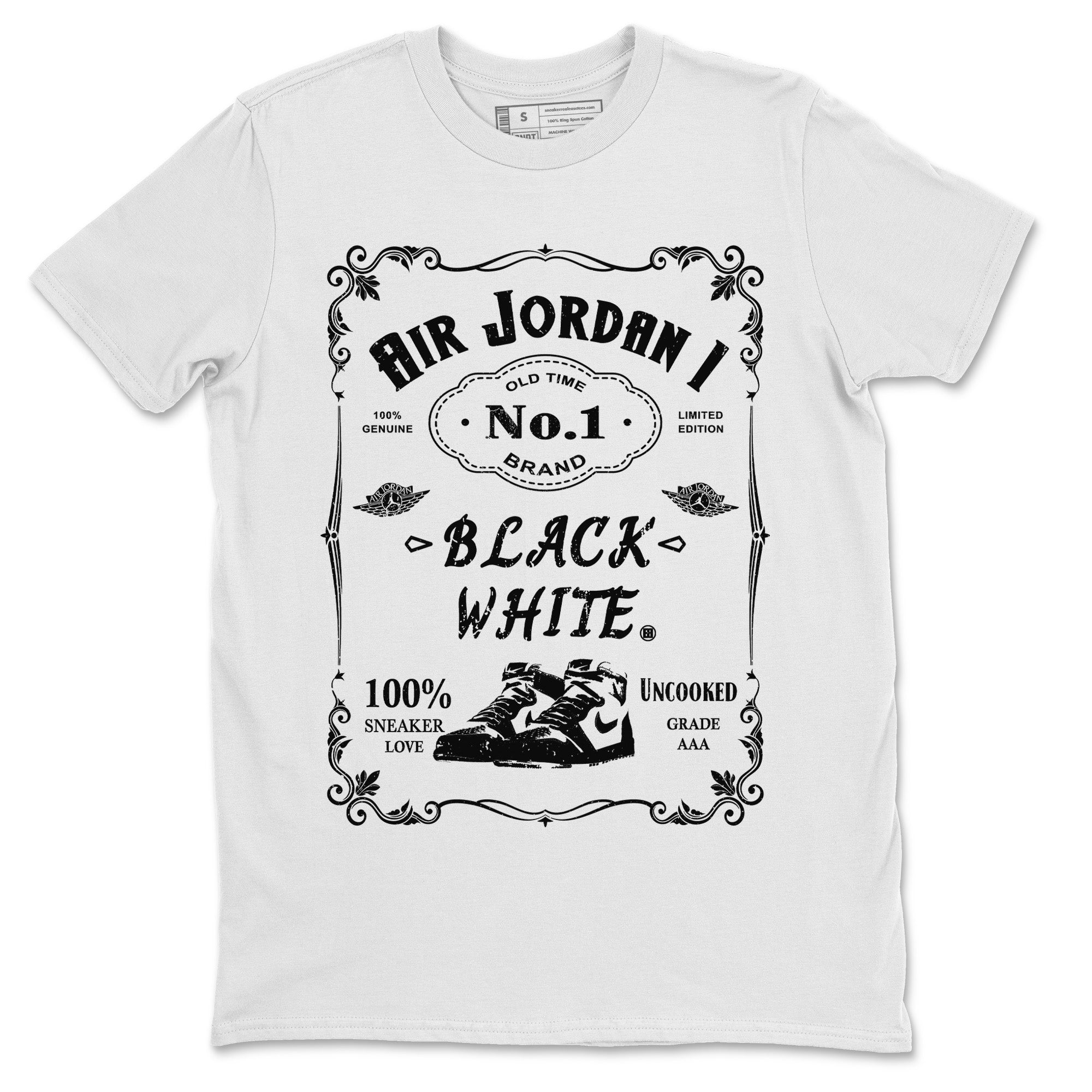 snkmatch Label Unisex Tops - Air Jordan 1 Black White