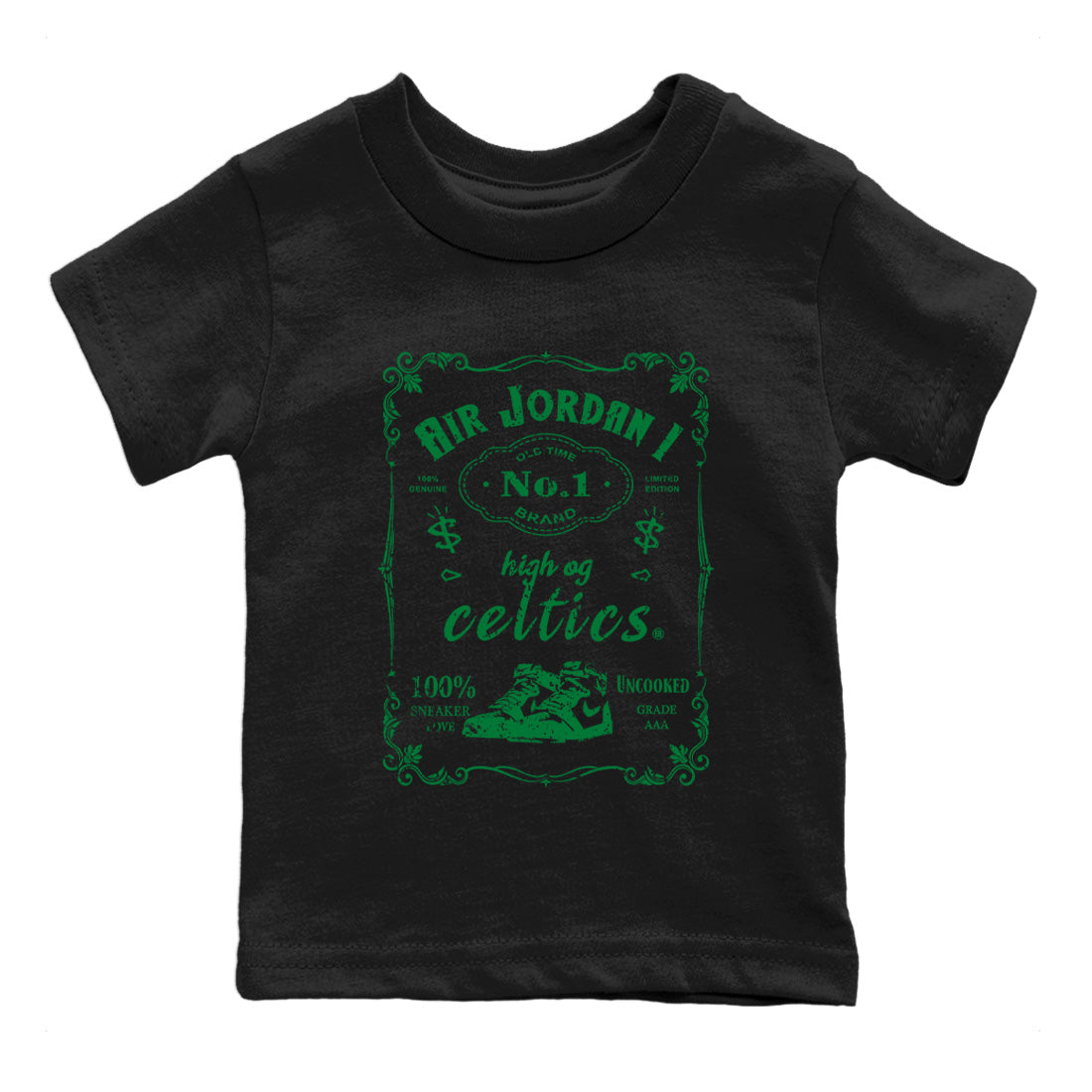 snkmatch Label Kids Tops - Air Jordan 1 Celtics