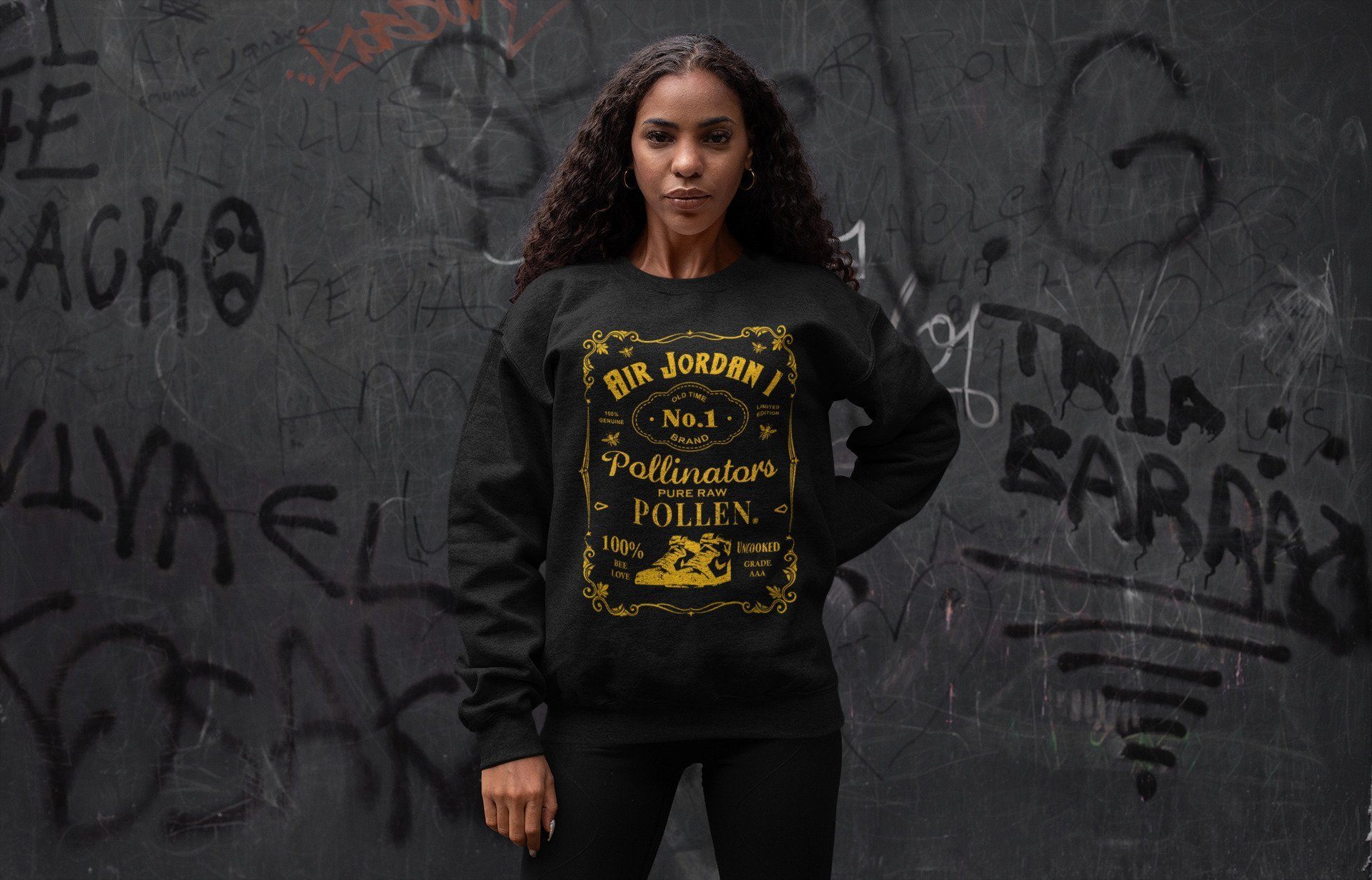 snkmatch Label Unisex Tops - Air Jordan 1 Pollen