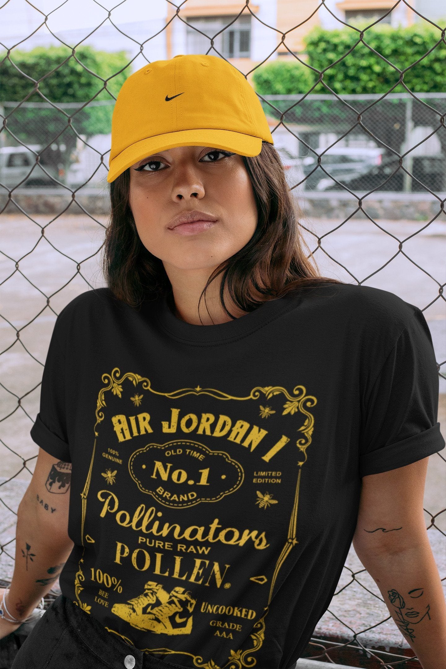 snkmatch Label Unisex Tops - Air Jordan 1 Pollen