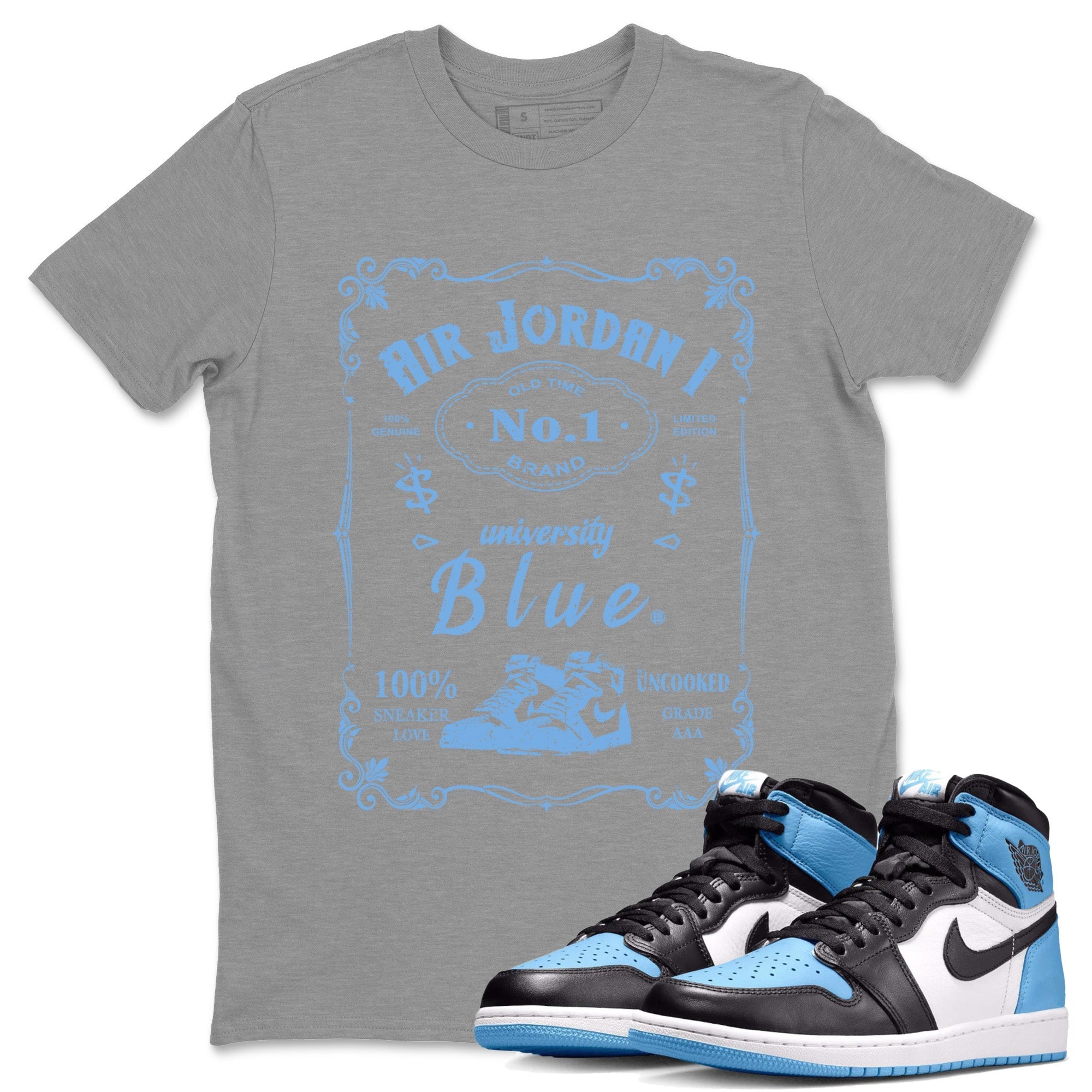 snkmatch Label Unisex Tops - Air Jordan 1 UNC Toe