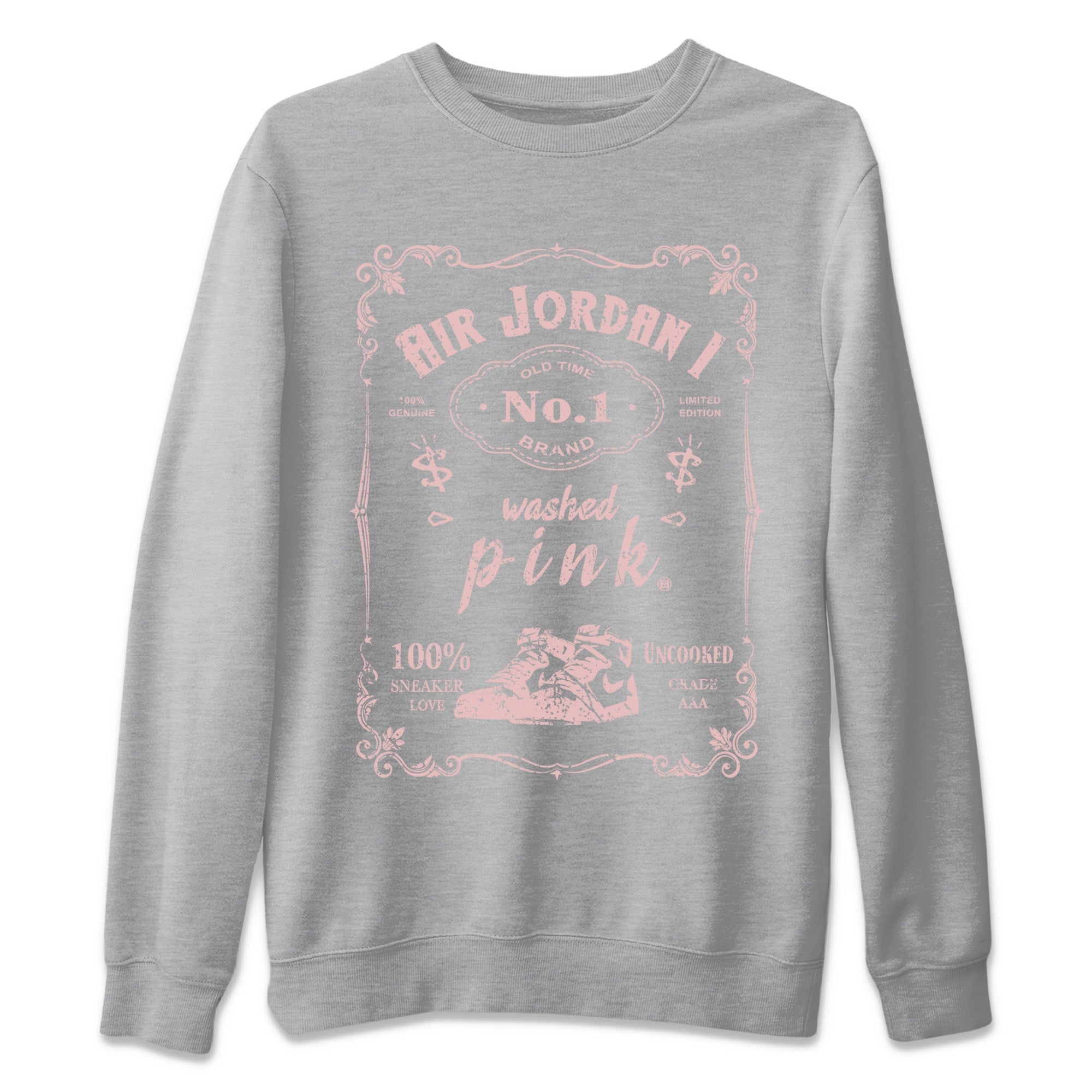 snkmatch Label Unisex Tops - Air Jordan 1 Washed Pink