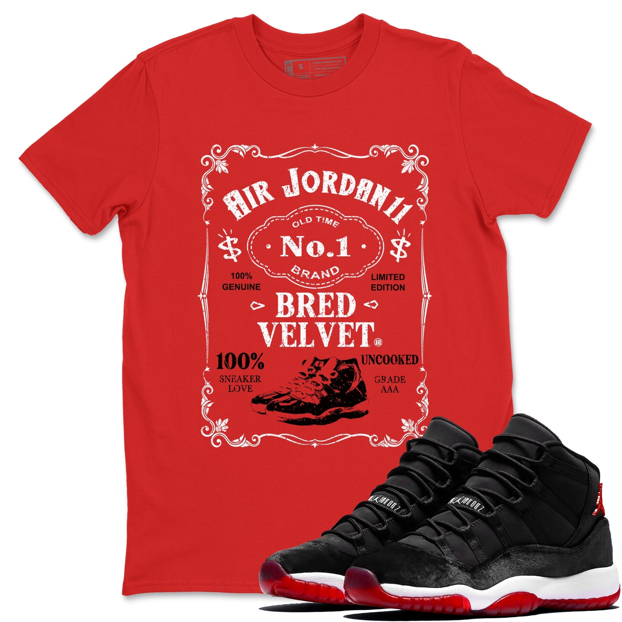 snkmatch Label snkmatch Tees - Air Jordan 11 Bred Velvet