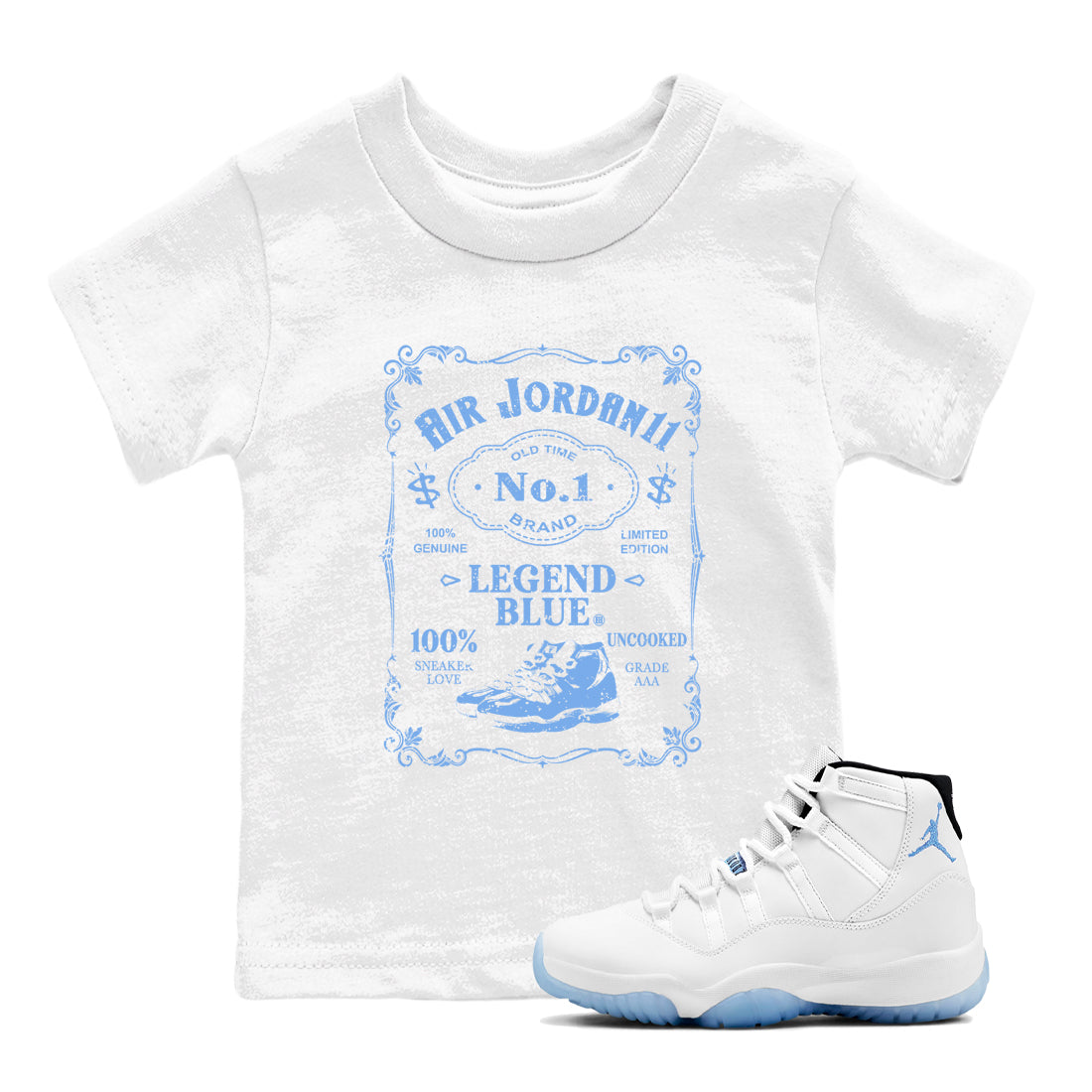 snkmatch Label snkmatch Tees Kids - Air Jordan 11 Legend Blue