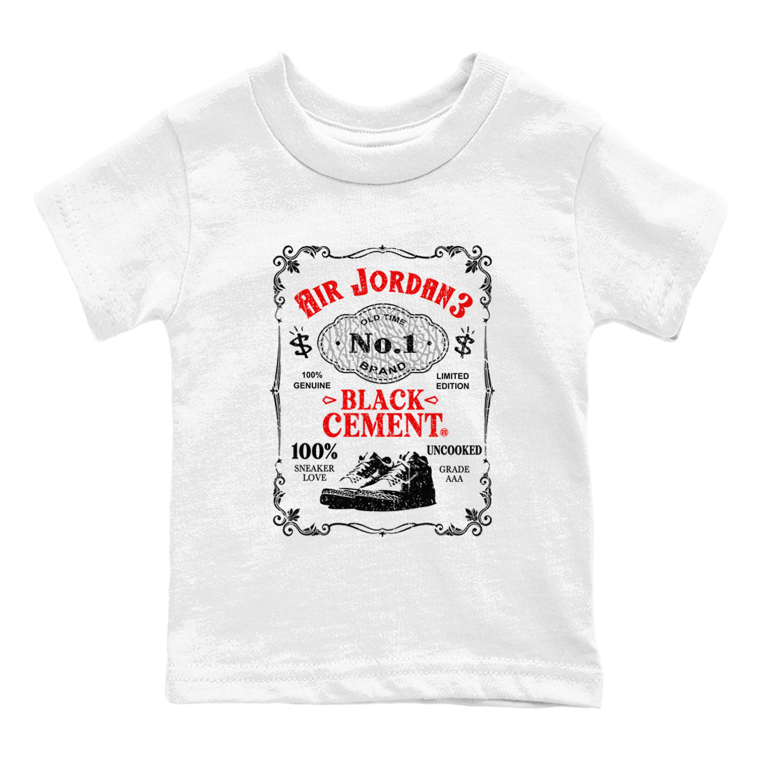 snkmatch Label snkmatch Tees Kids - Air Jordan 3 Black Cement