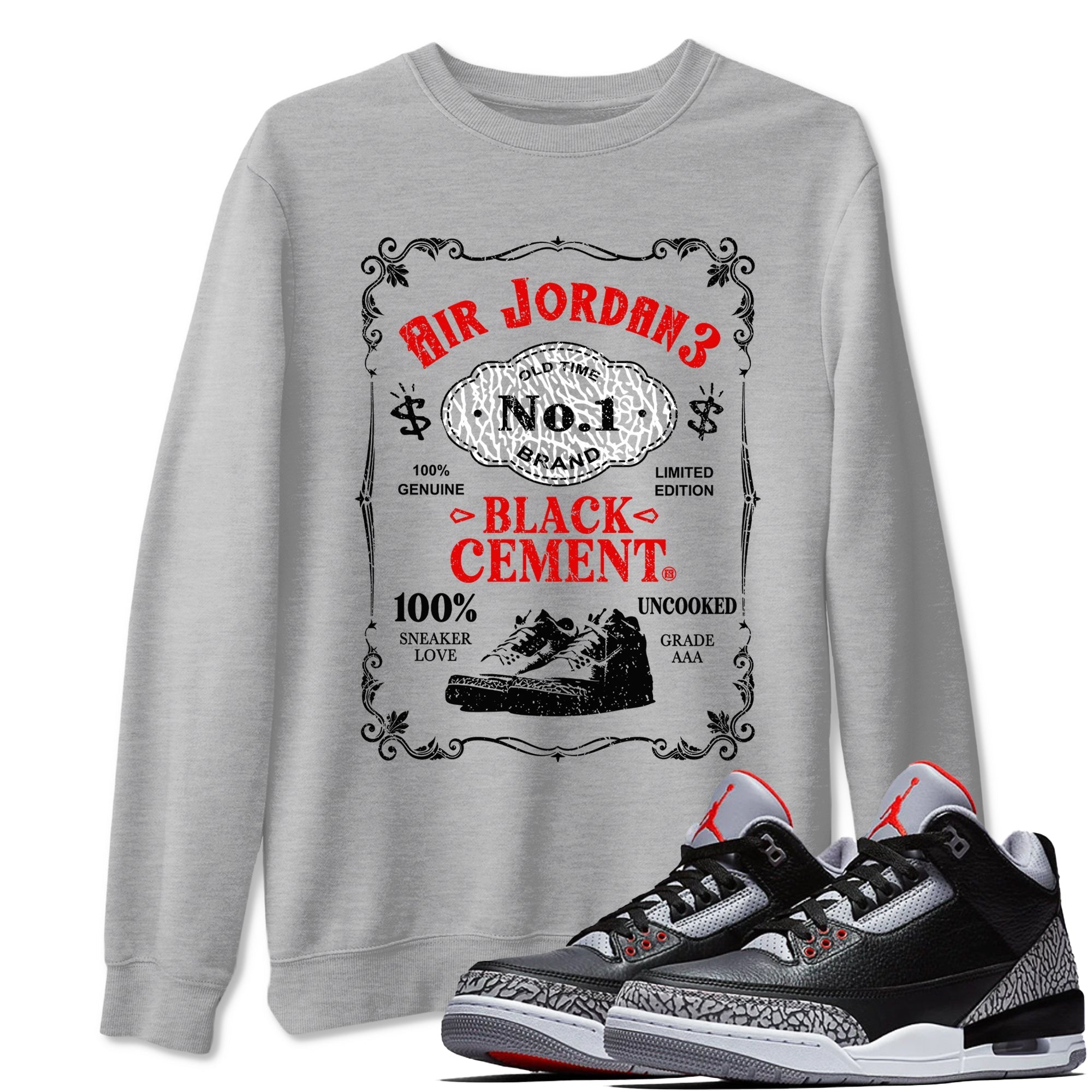 snkmatch Label snkmatch Tees - Air Jordan 3 Black Cement