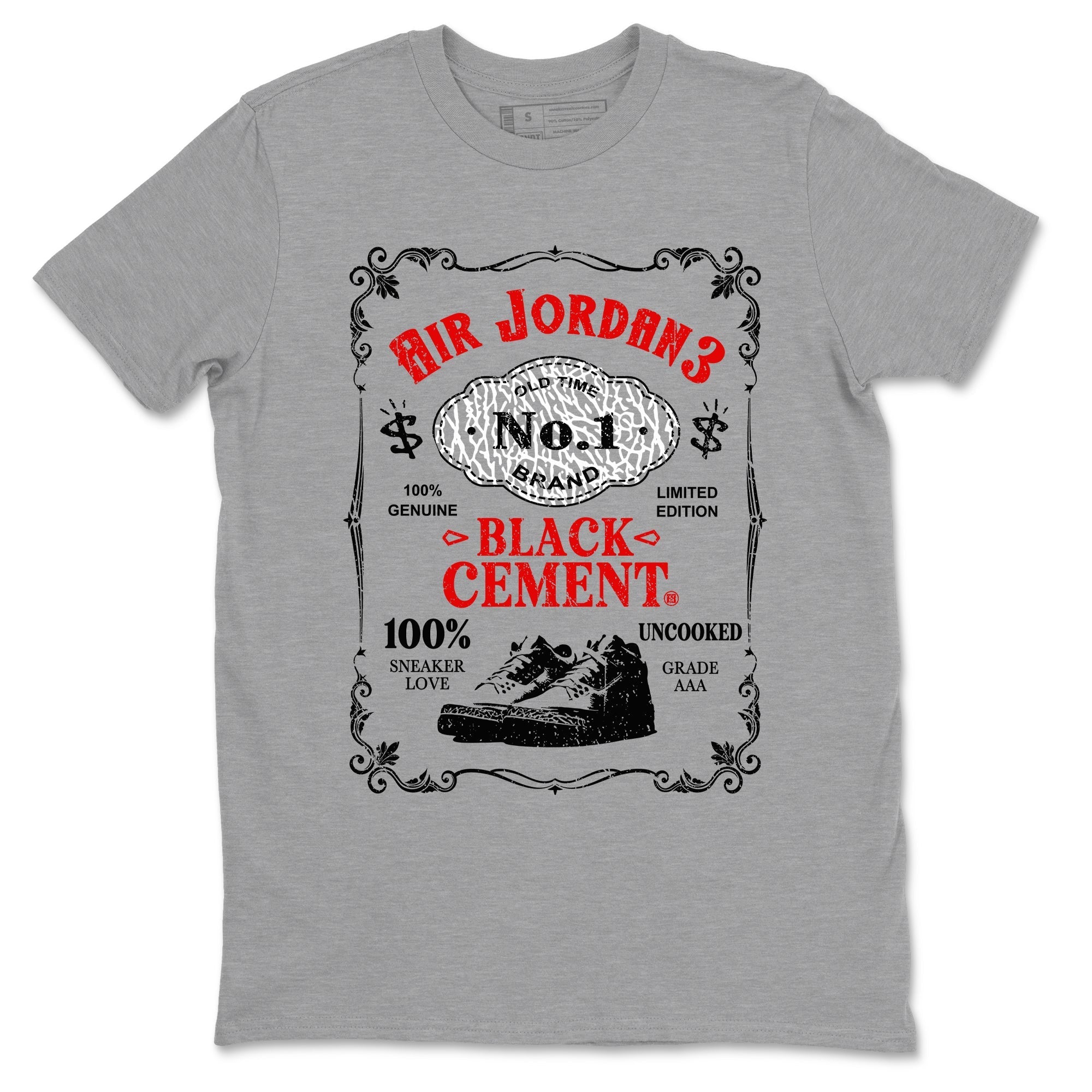 snkmatch Label snkmatch Tees - Air Jordan 3 Black Cement