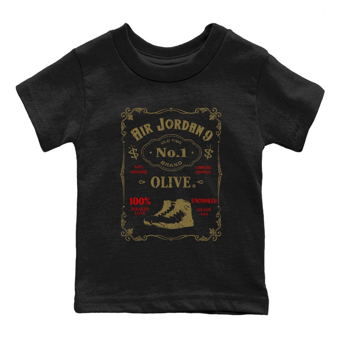 snkmatch Label snkmatch Tees Kids - Air Jordan 9 Olive