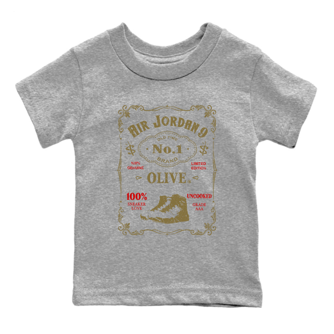 snkmatch Label snkmatch Tees Kids - Air Jordan 9 Olive