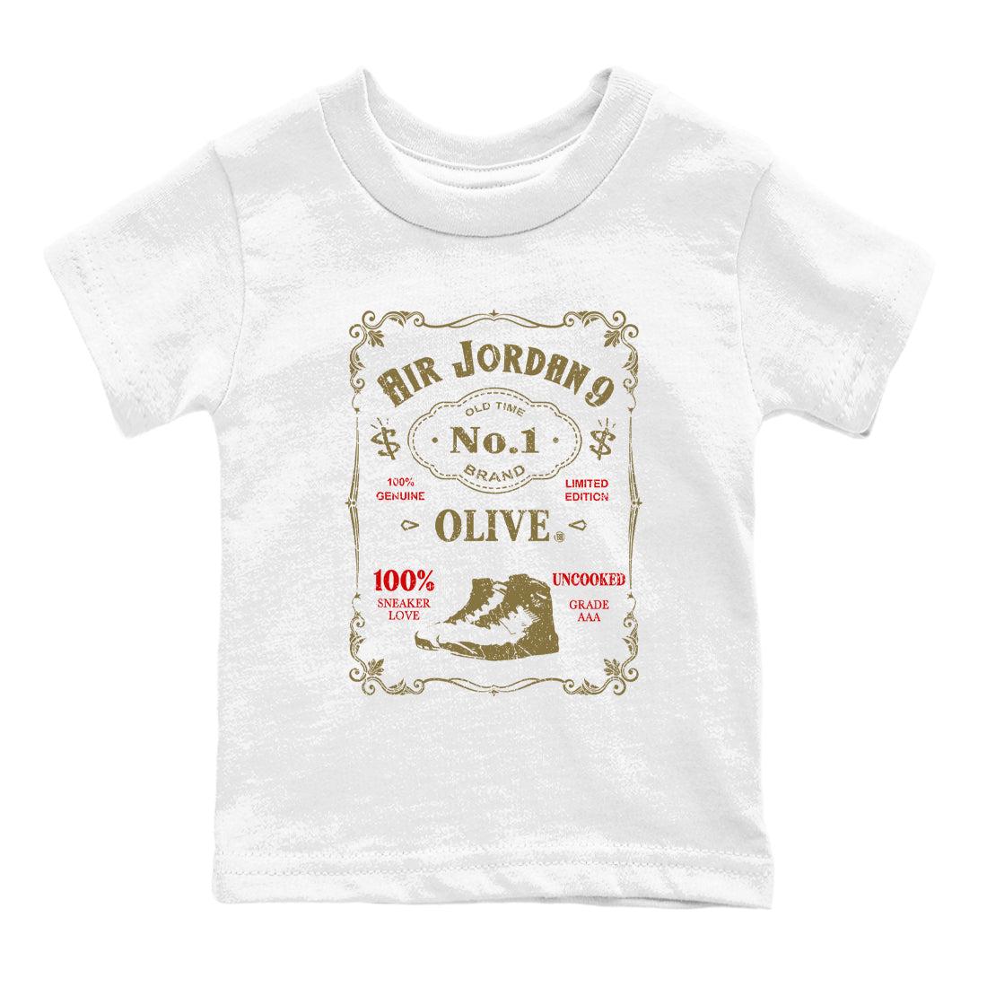 snkmatch Label snkmatch Tees Kids - Air Jordan 9 Olive