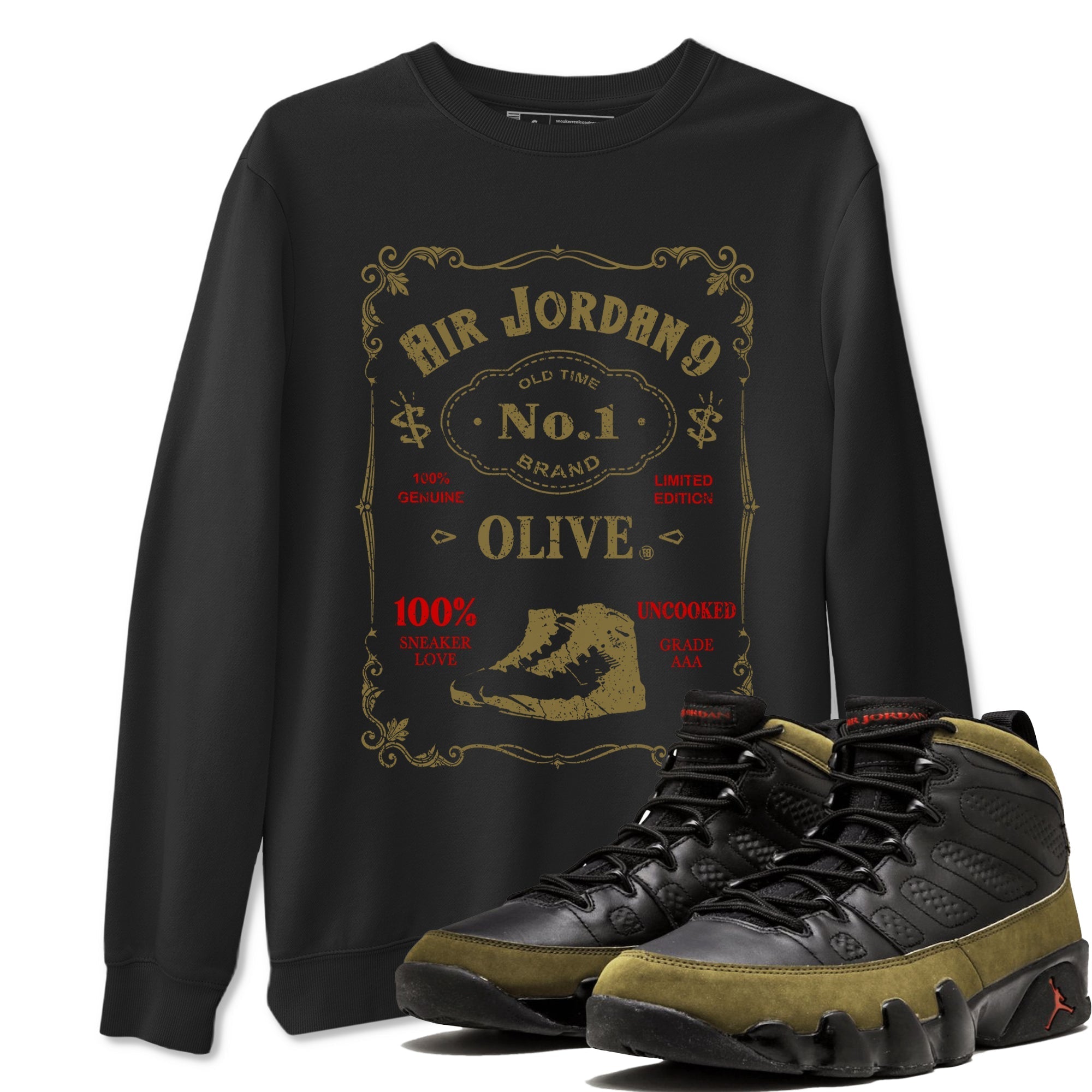 snkmatch Label snkmatch Tees - Air Jordan 9 Olive