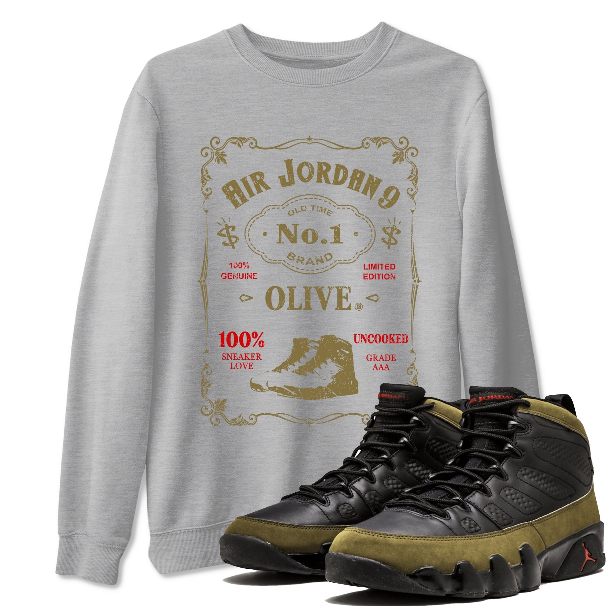 snkmatch Label snkmatch Tees - Air Jordan 9 Olive