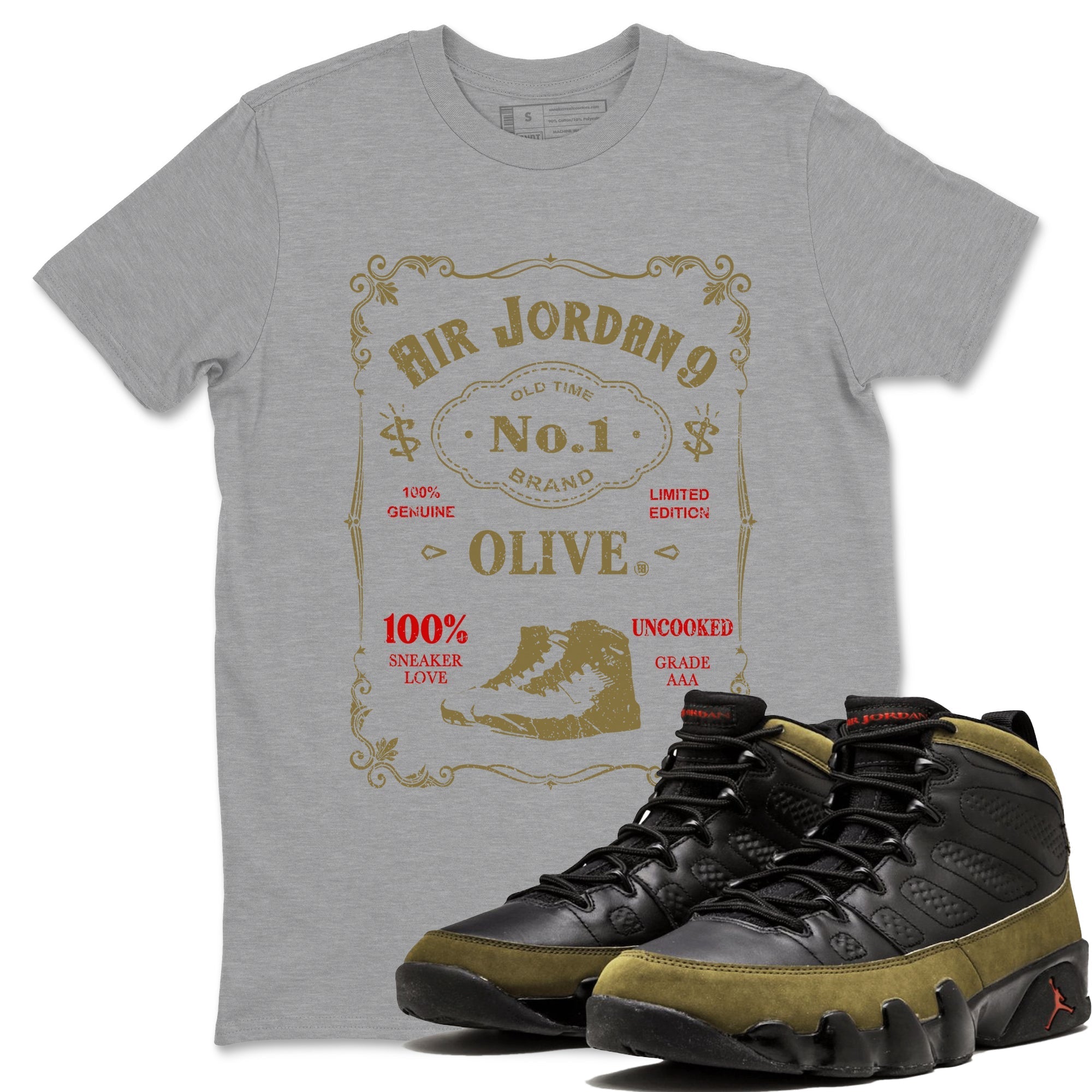 snkmatch Label snkmatch Tees - Air Jordan 9 Olive