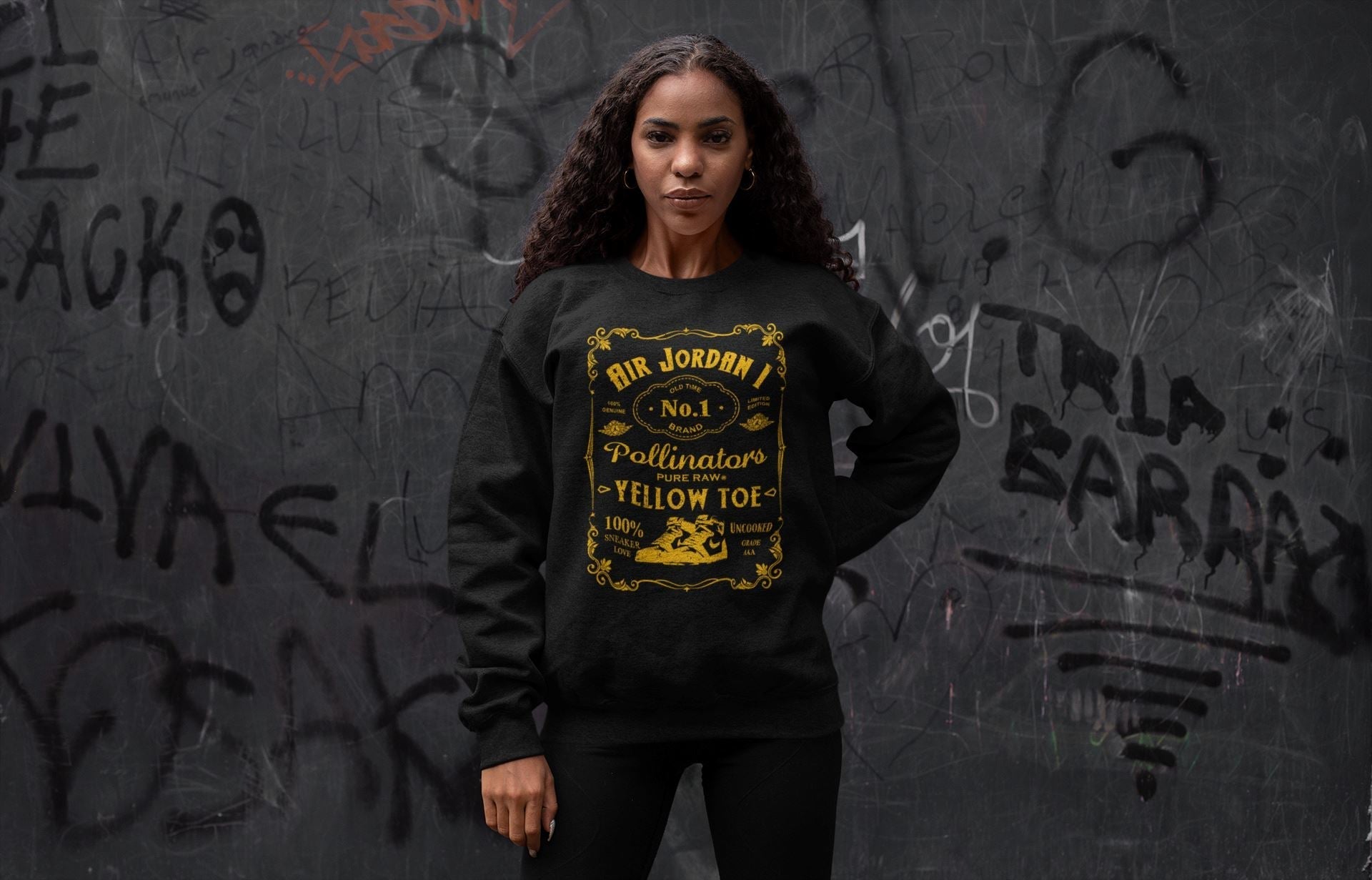 snkmatch Label Unisex Tops - Air Jordan 1 Yellow Toe