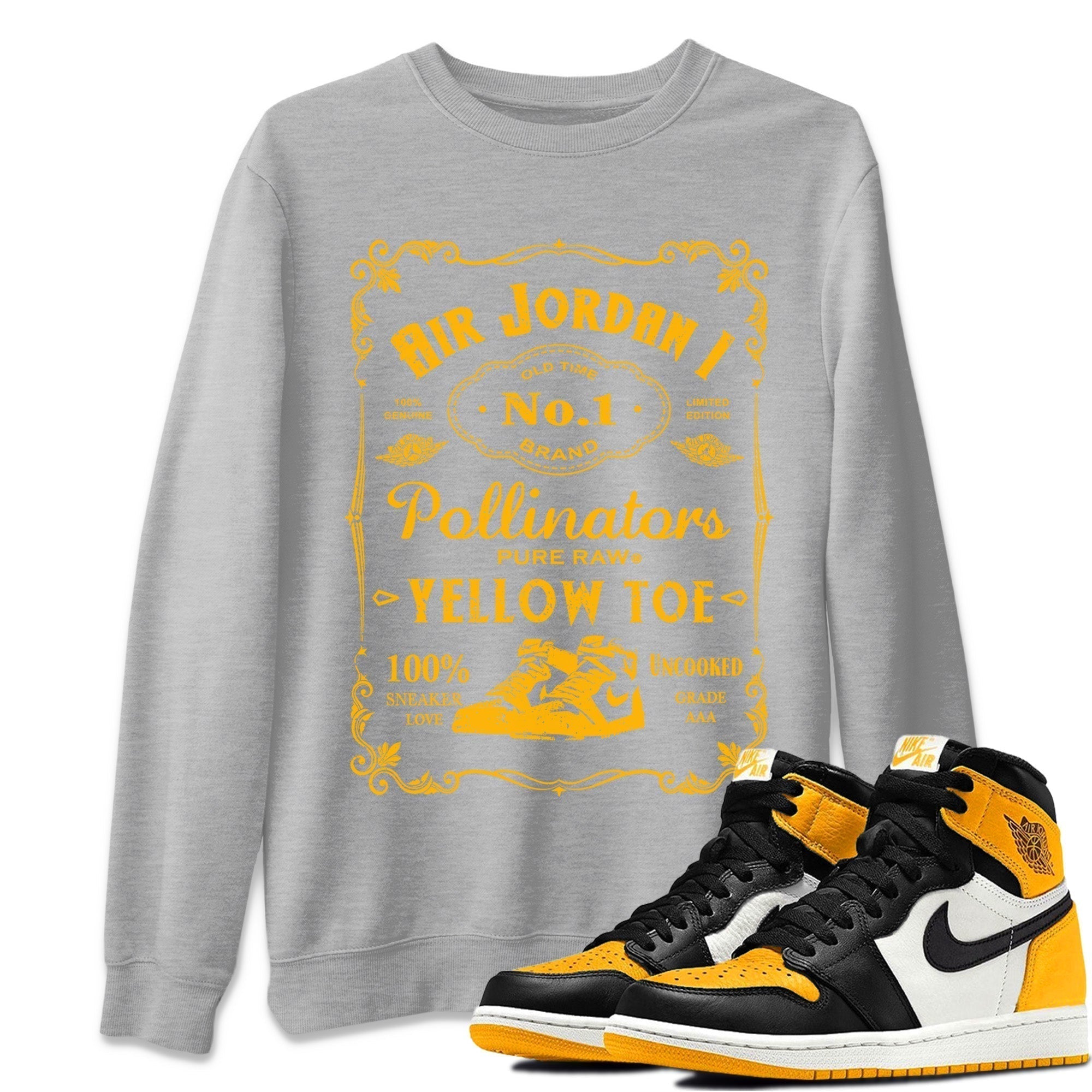 snkmatch Label Unisex Tops - Air Jordan 1 Yellow Toe