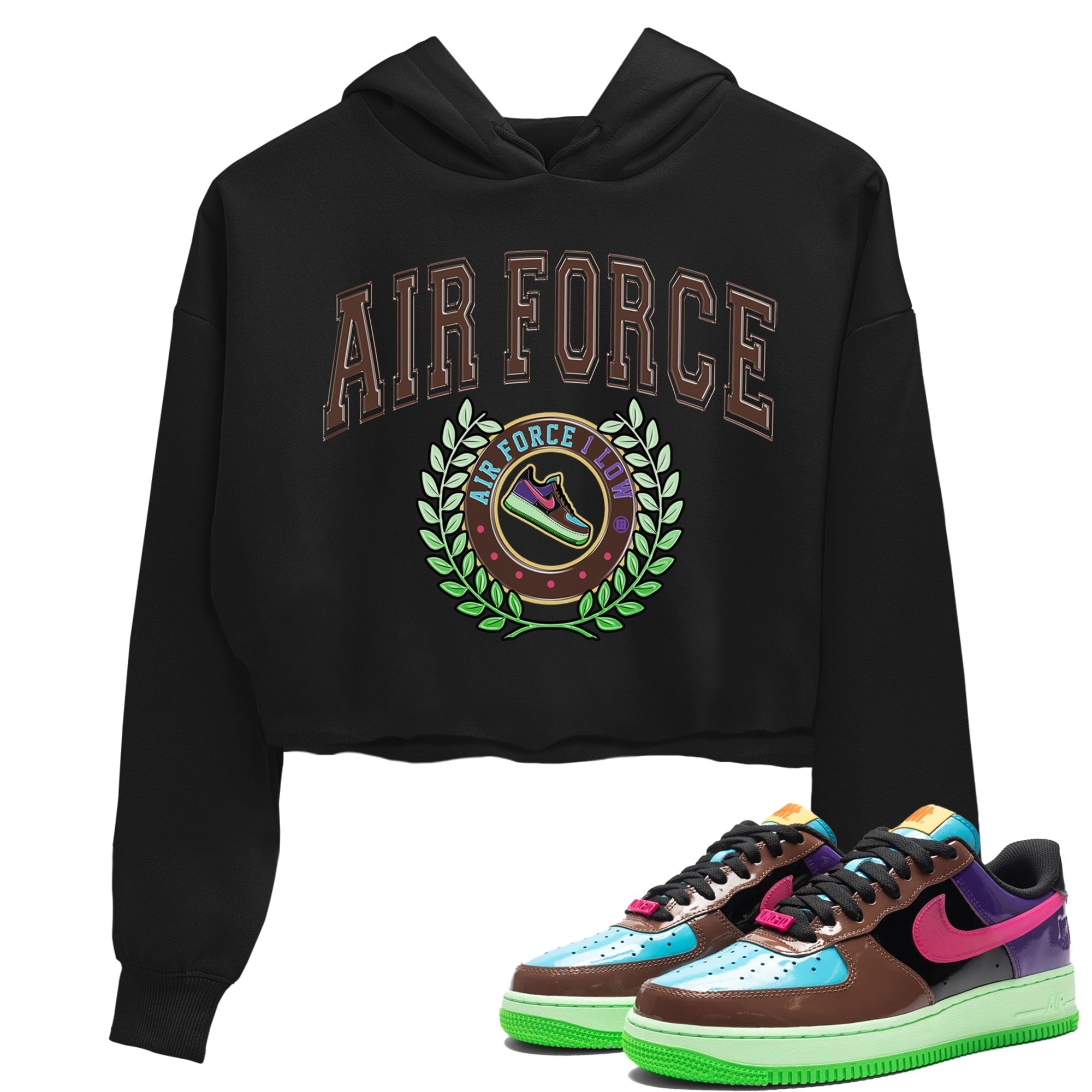 snkmatch Letter Women's Tops - Air Force 1 Undefeated Fauna Brown