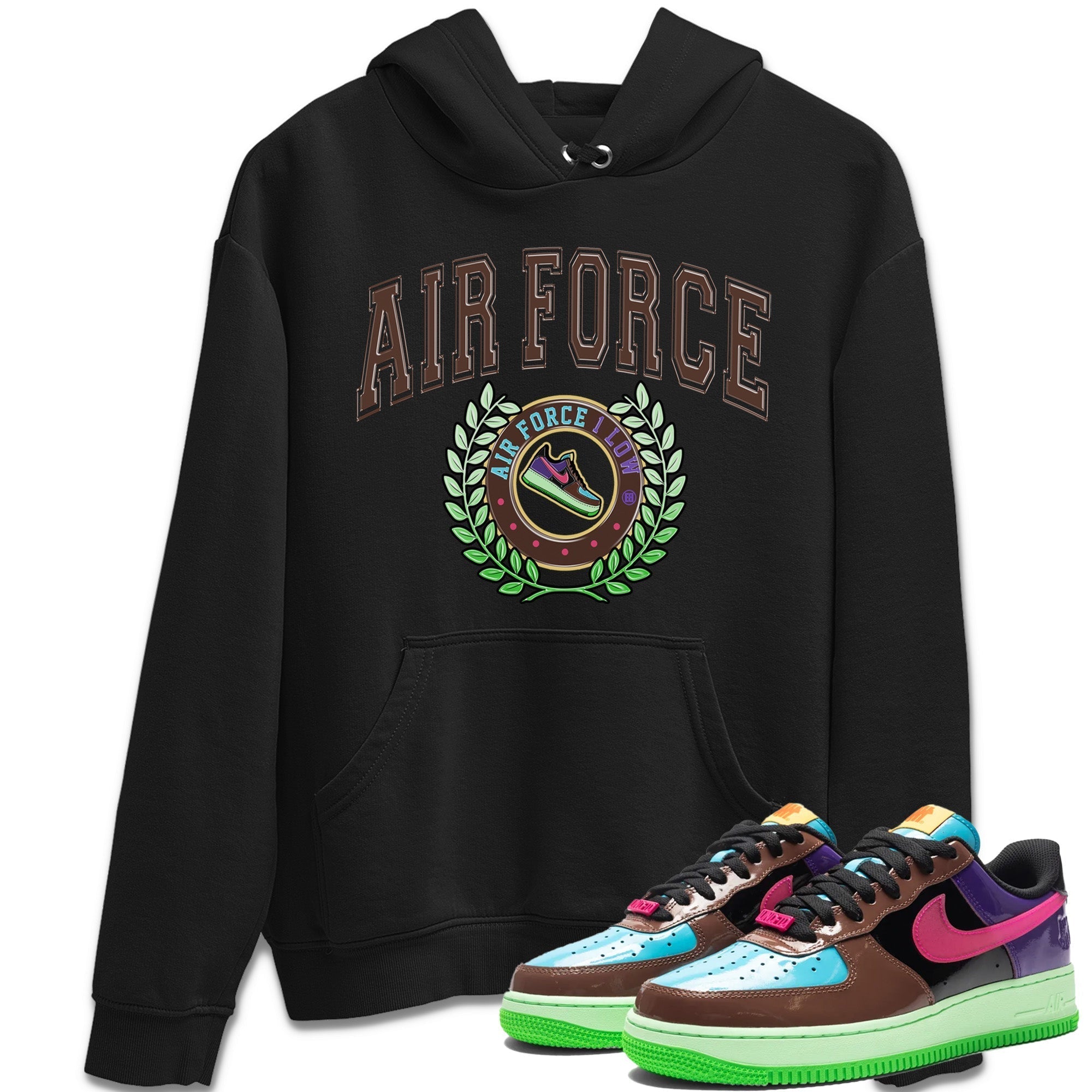 snkmatch Letter Unisex Tops - Air Force 1 Undefeated Fauna Brown