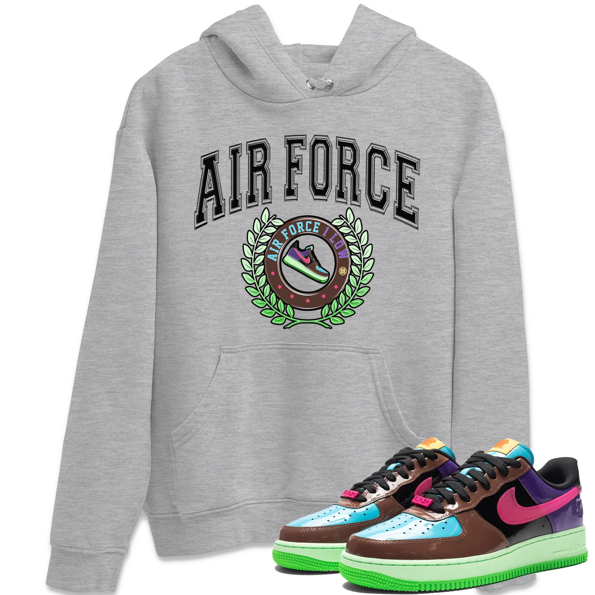 snkmatch Letter Unisex Tops - Air Force 1 Undefeated Fauna Brown