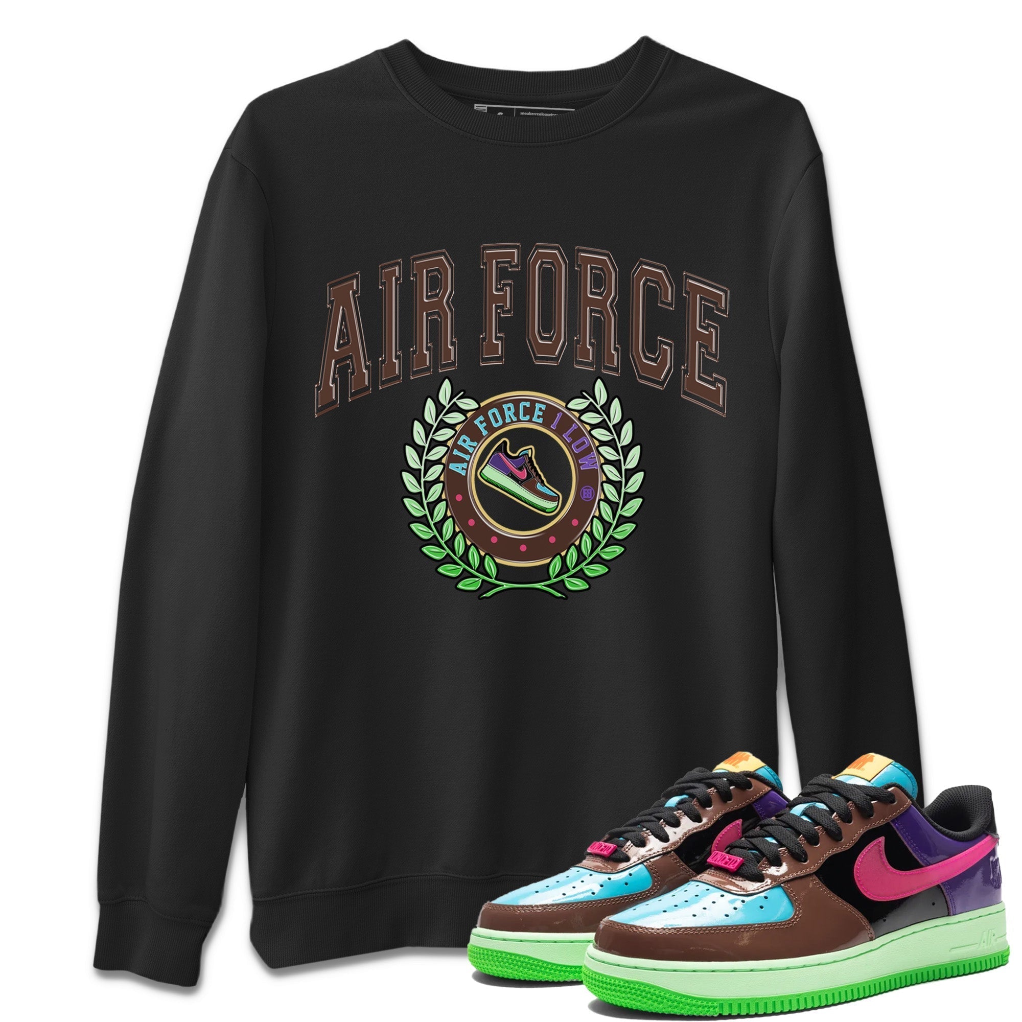 snkmatch Letter Unisex Tops - Air Force 1 Undefeated Fauna Brown