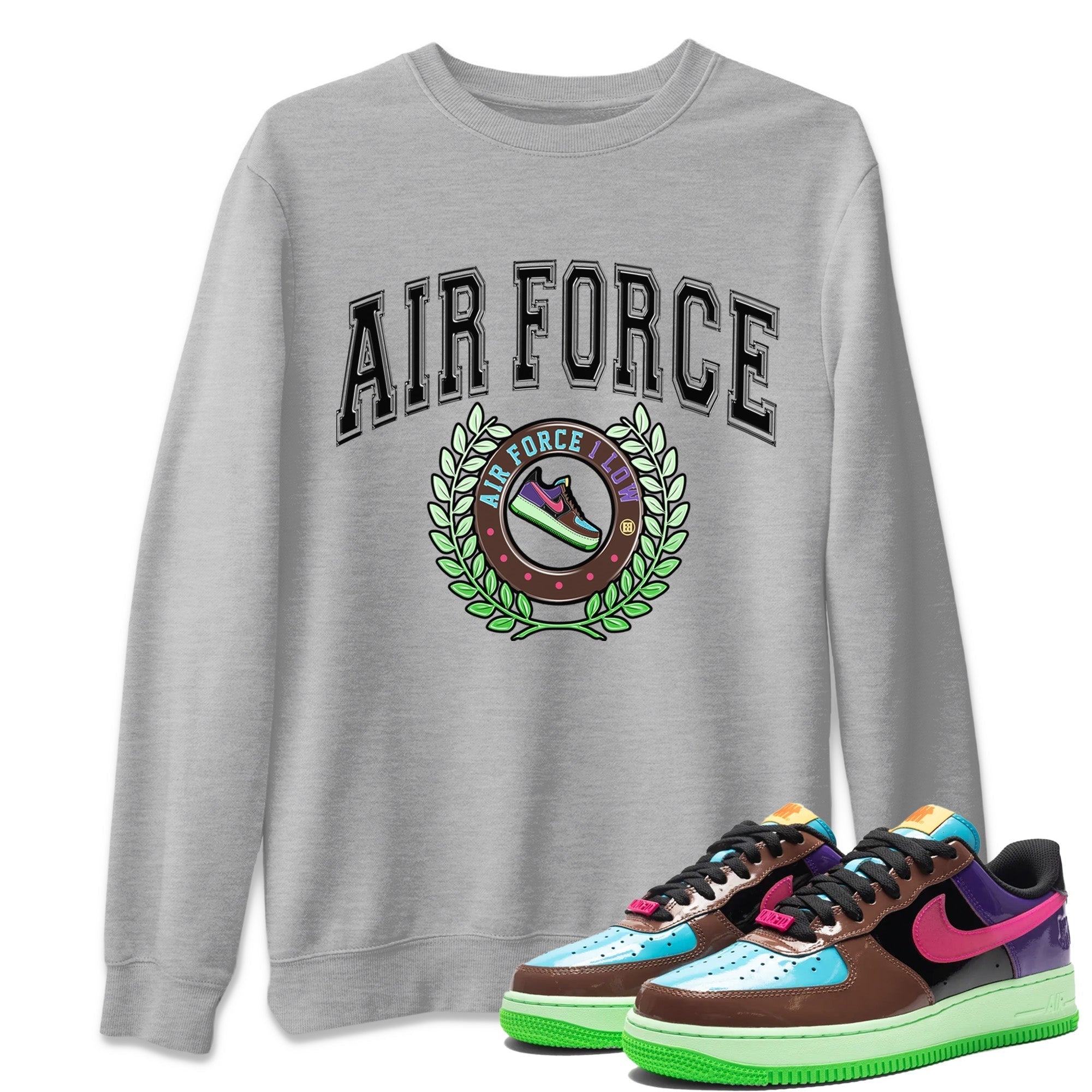 snkmatch Letter Unisex Tops - Air Force 1 Undefeated Fauna Brown
