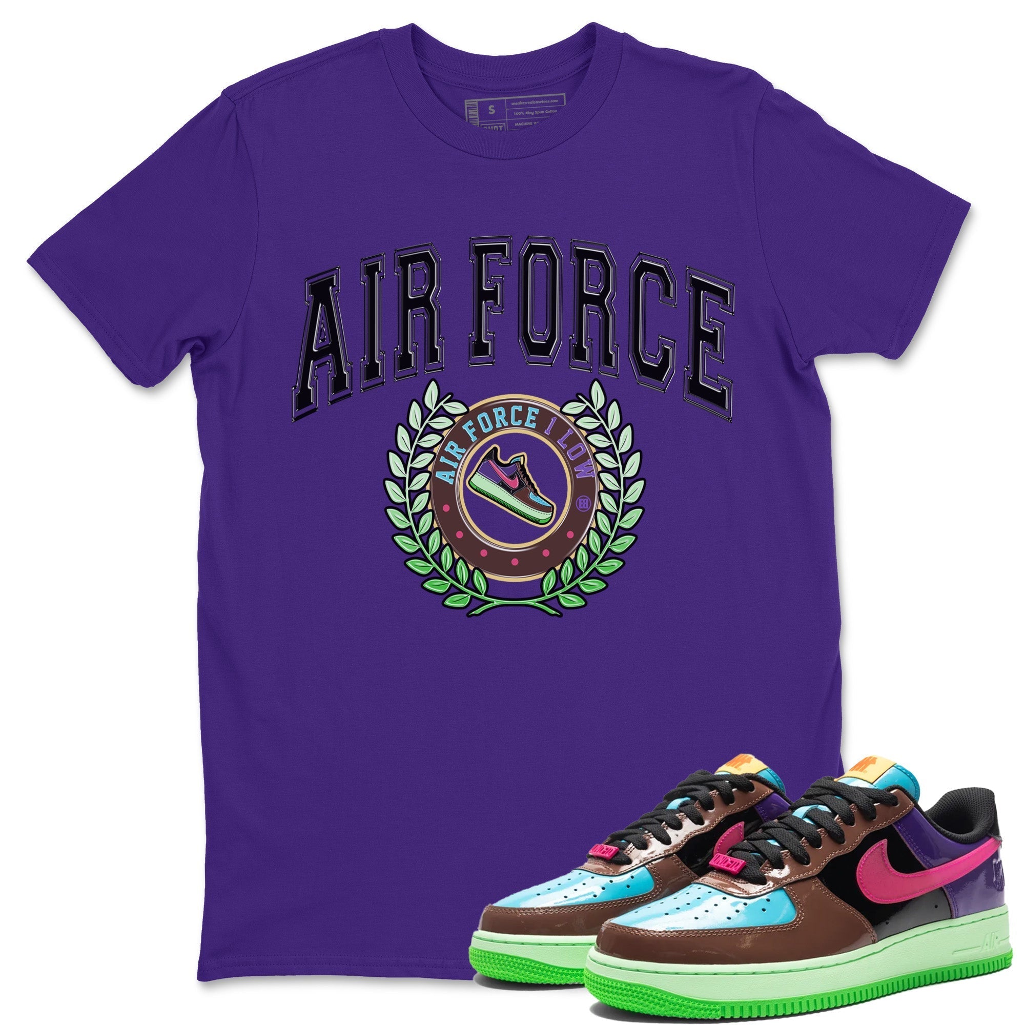 snkmatch Letter Unisex Tops - Air Force 1 Undefeated Fauna Brown