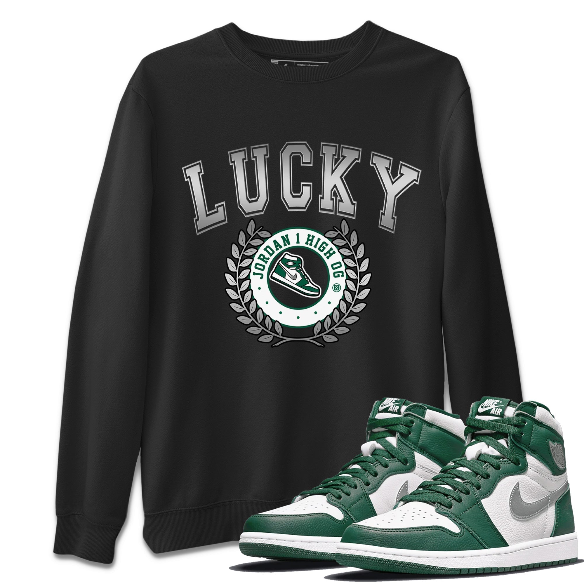 snkmatch Letter Unisex Tops - Air Jordan 1 Gorge Green