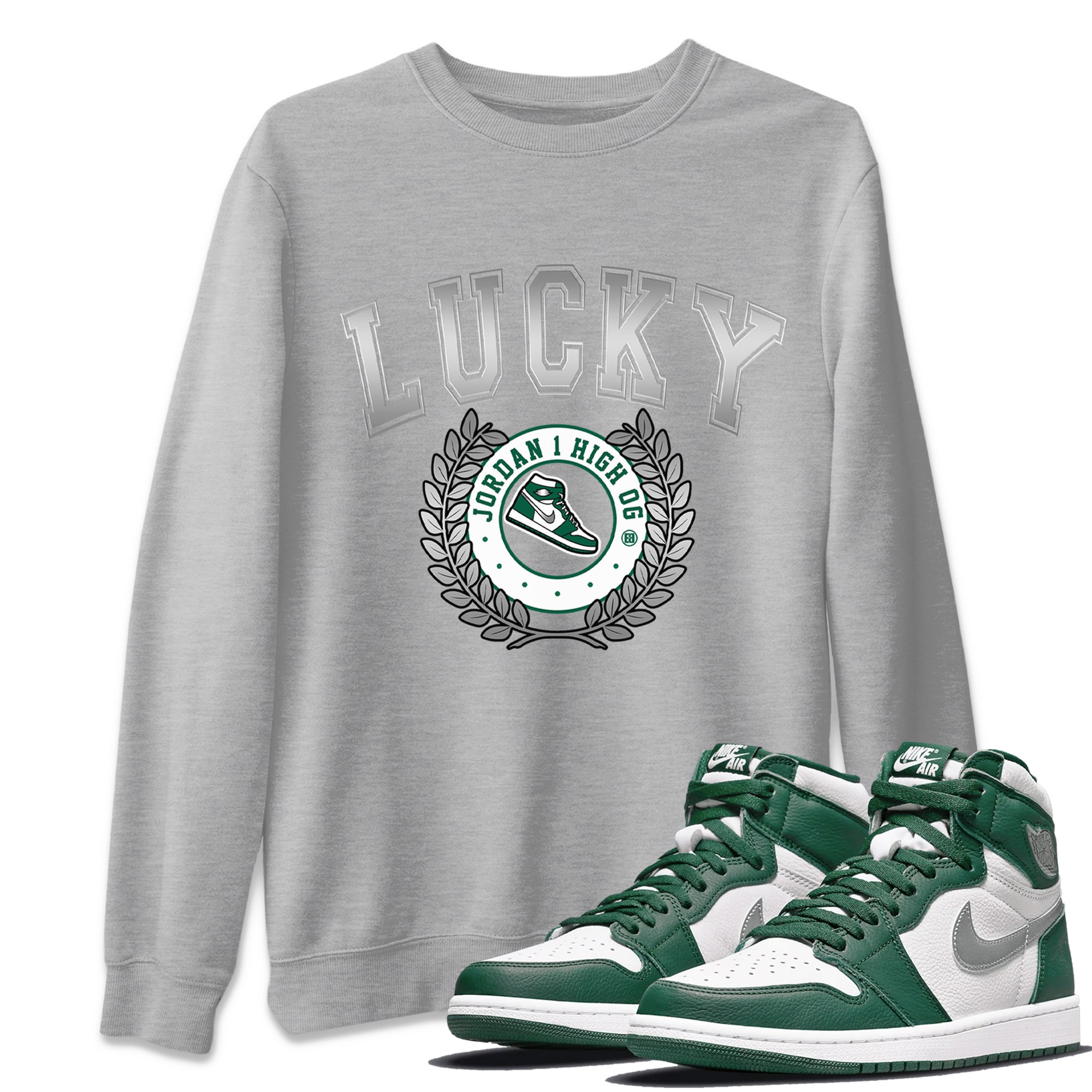 snkmatch Letter Unisex Tops - Air Jordan 1 Gorge Green
