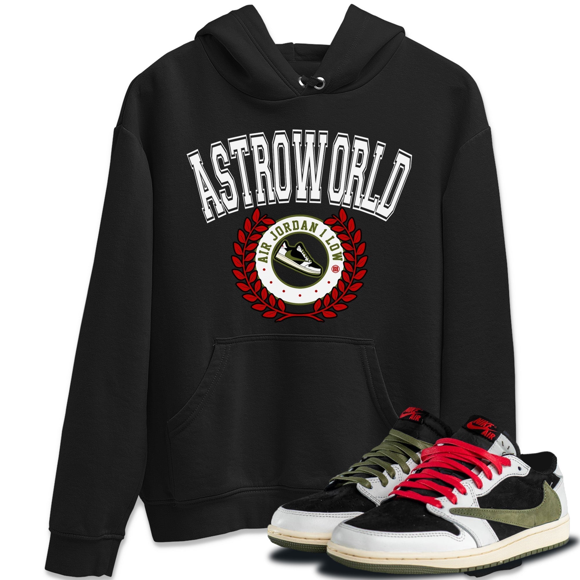 snkmatch Letter Unisex Tops - Air Jordan 1 Travis Scott Olive