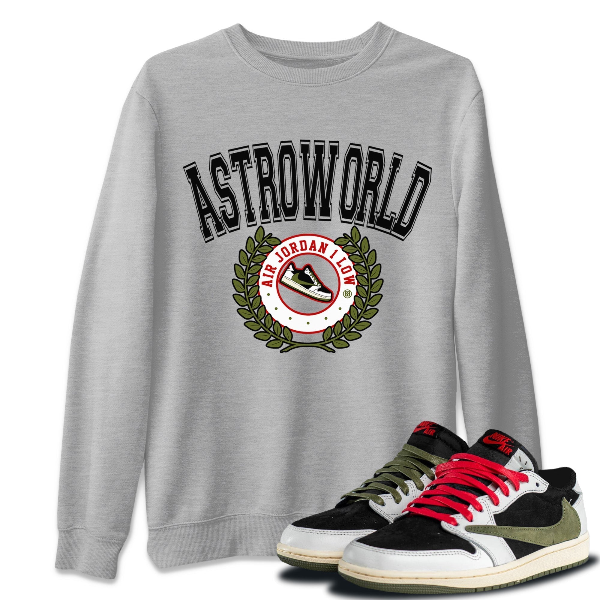 snkmatch Letter Unisex Tops - Air Jordan 1 Travis Scott Olive