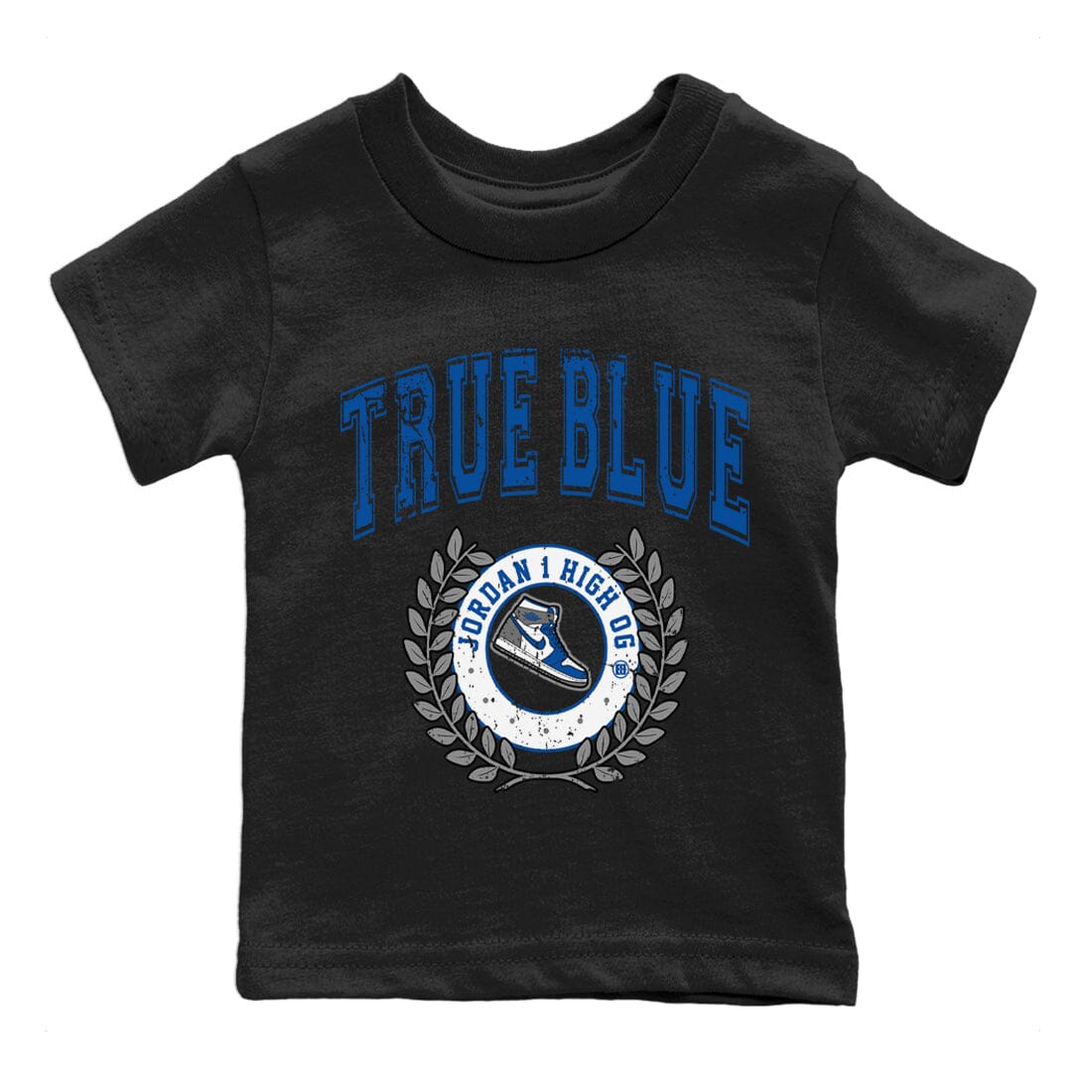 snkmatch Letter Kids Tops - Air Jordan 1 True Blue