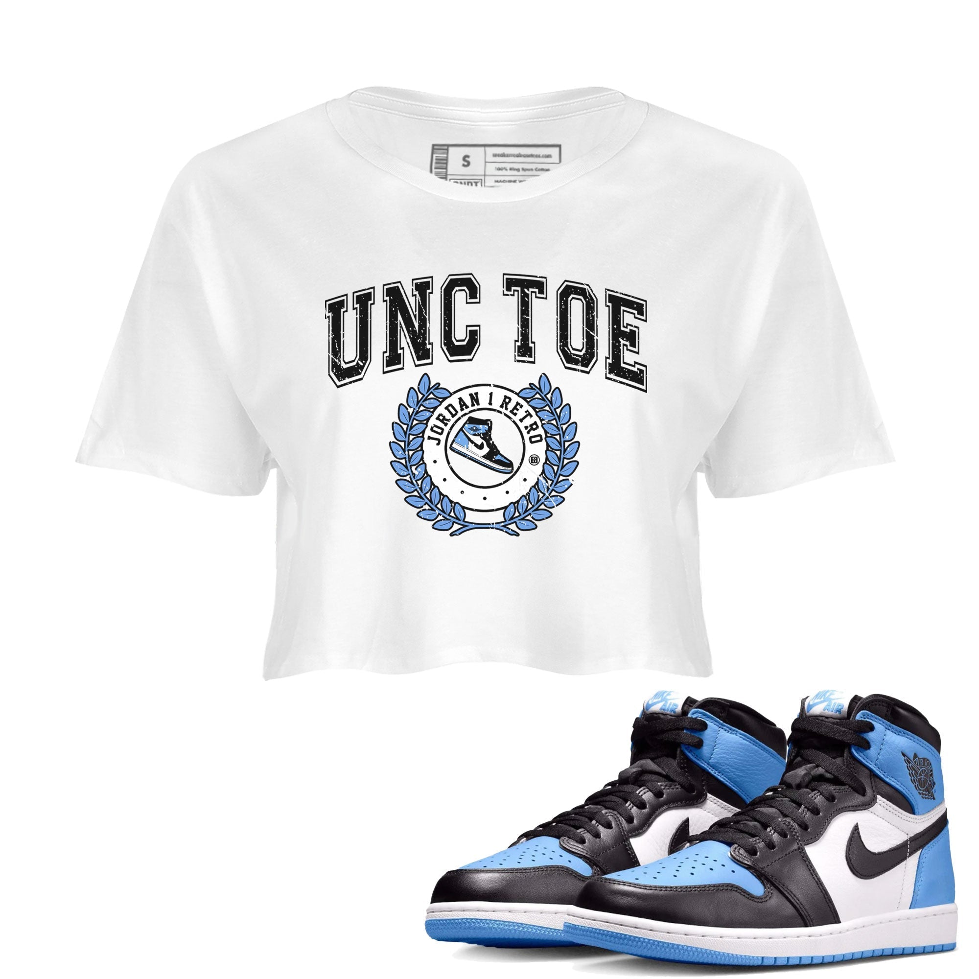 snkmatch Letter snkmatch Women's Top - Air Jordan 1 UNC Toe