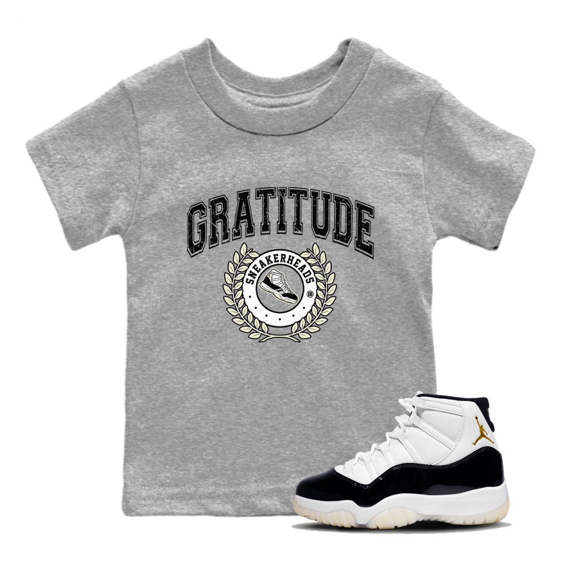 snkmatch Letter snkmatch Tee Kids - Air Jordan 11 Gratitude