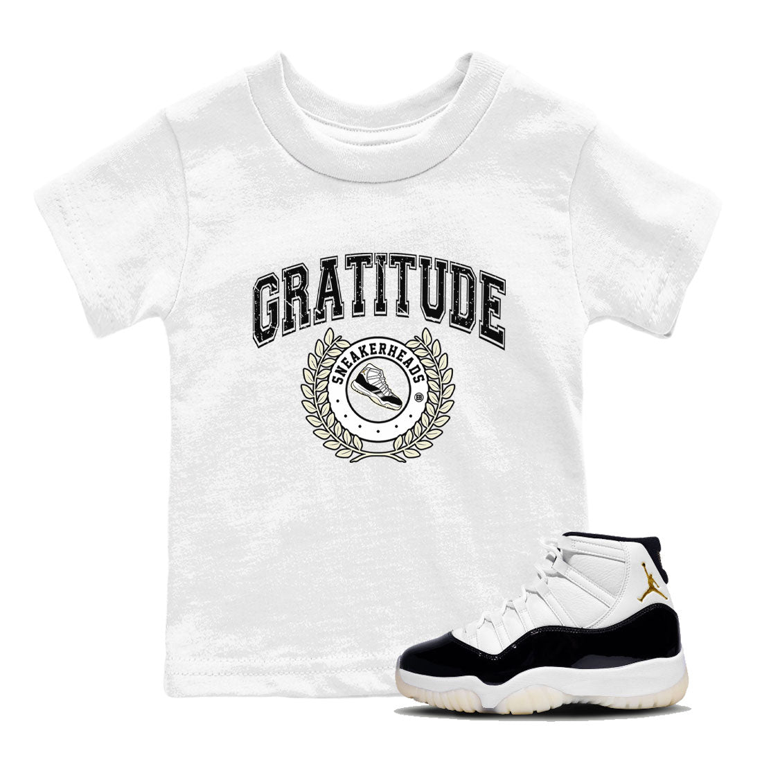 snkmatch Letter snkmatch Tee Kids - Air Jordan 11 Gratitude