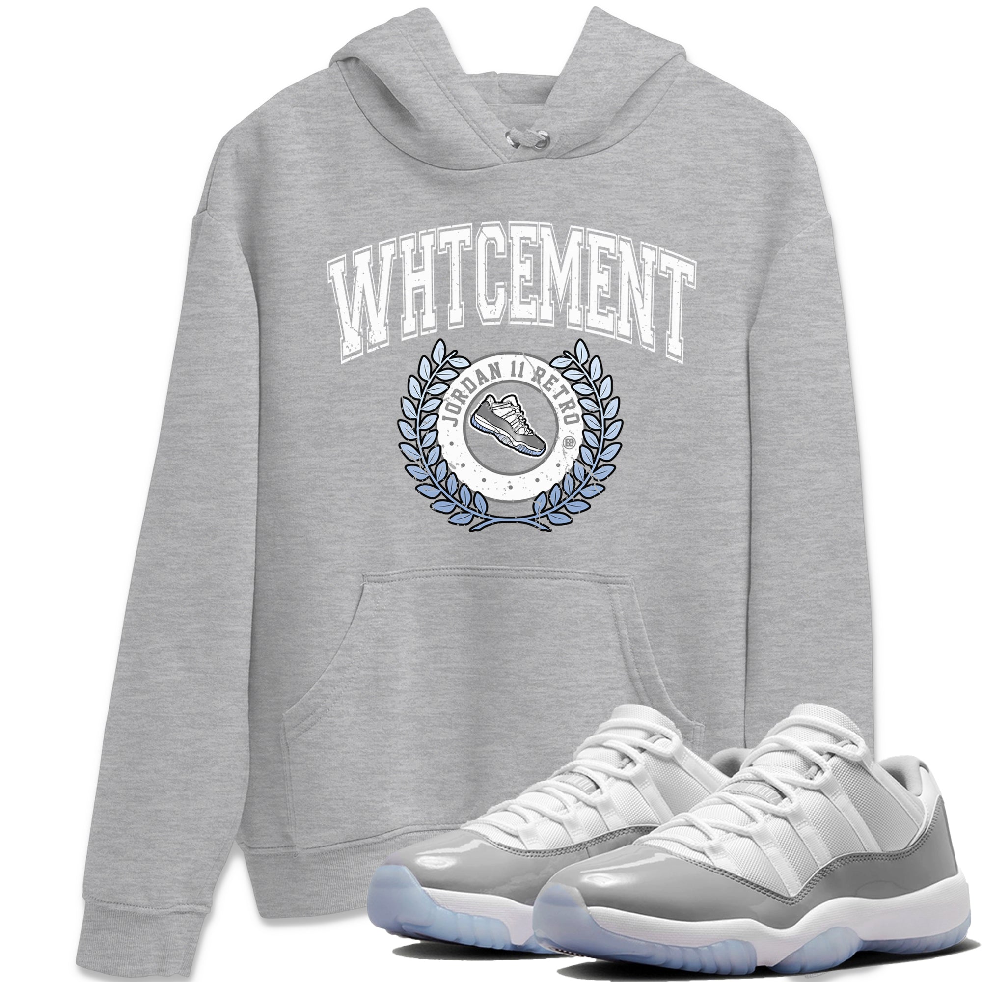 snkmatch Letter Unisex Tops - Air Jordan 11 White Cement