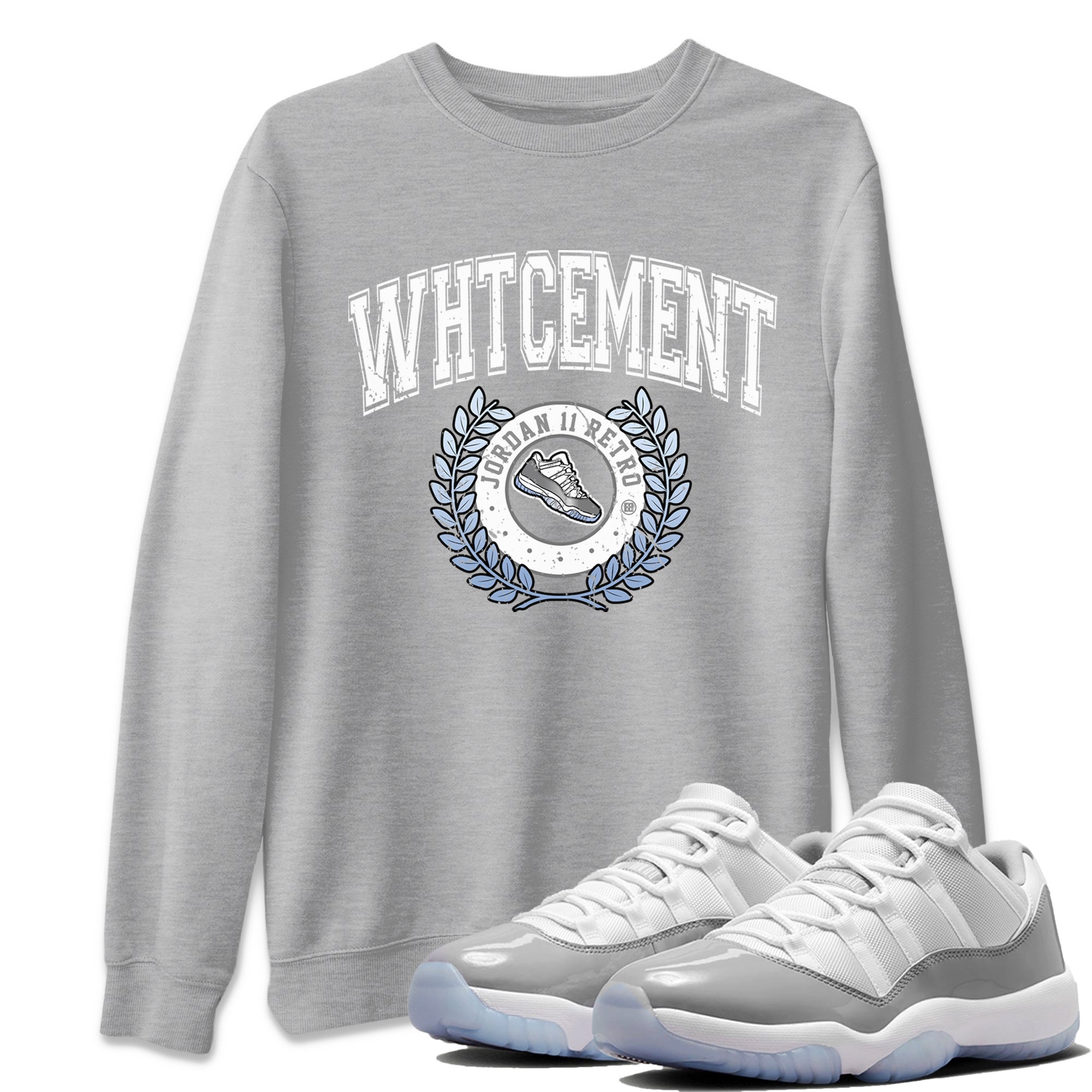snkmatch Letter Unisex Tops - Air Jordan 11 White Cement