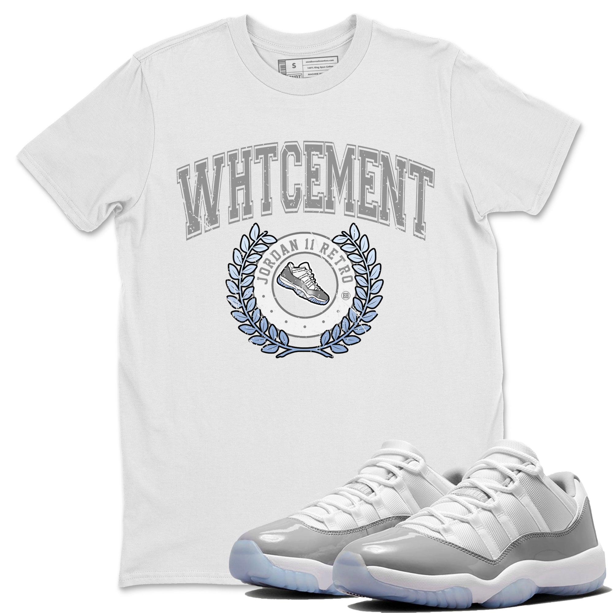 snkmatch Letter Unisex Tops - Air Jordan 11 White Cement