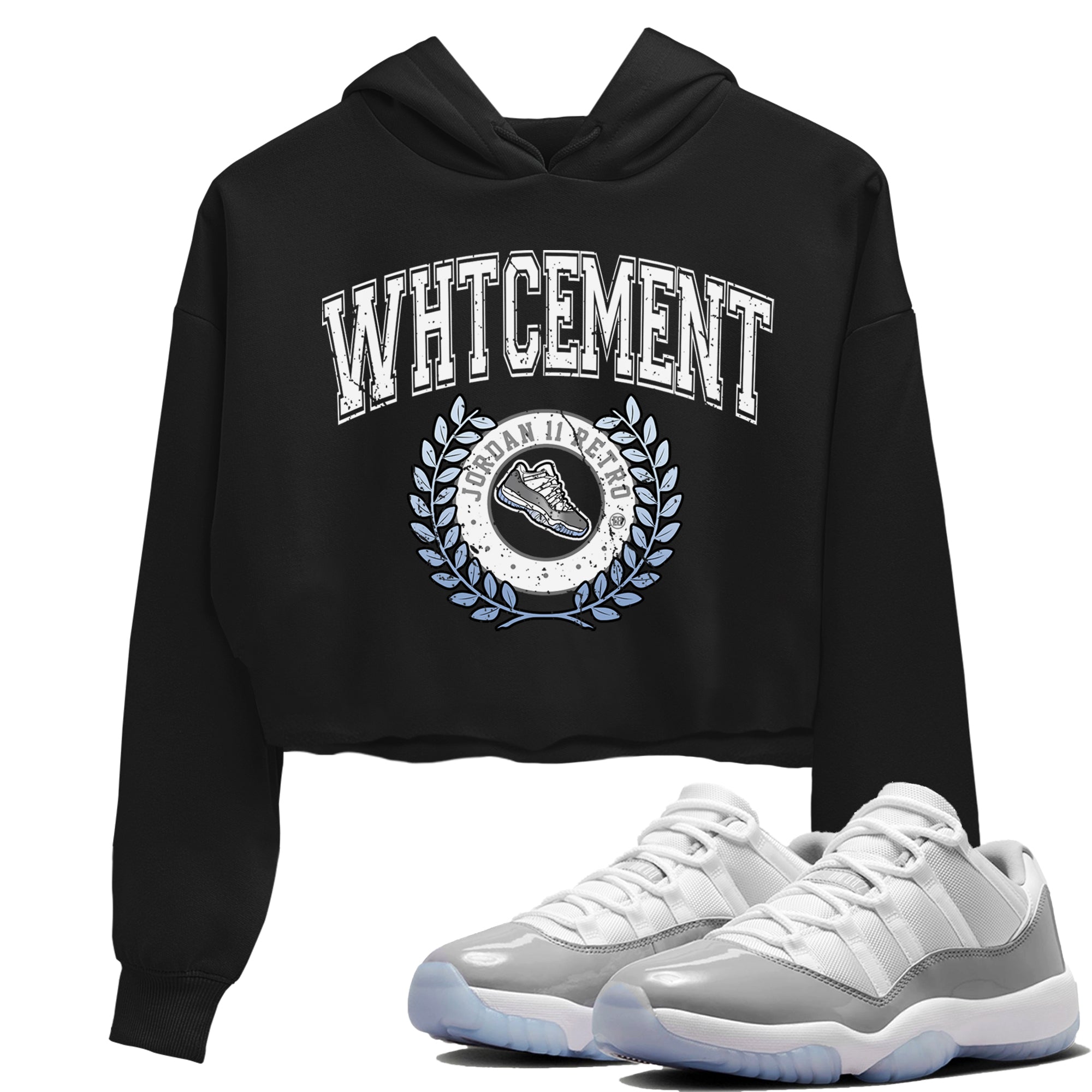 snkmatch Letter Women's Tops - Air Jordan 11 White Cement